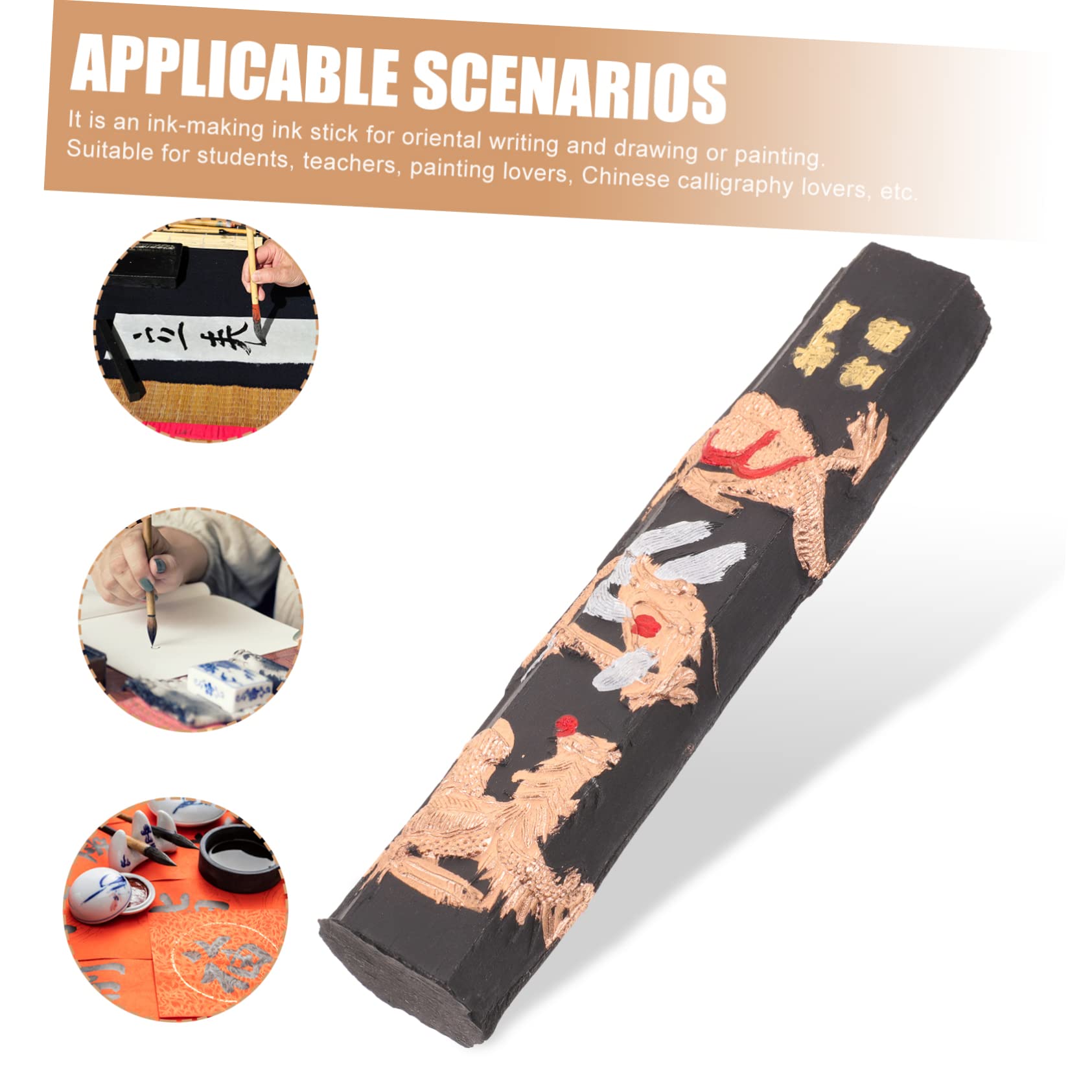 Gadpiparty 3 Pièces Encre Chinoise Traditionnelle Bloc pour Calligraphie Jeu de avec Boîte pour Pratique Artistique et