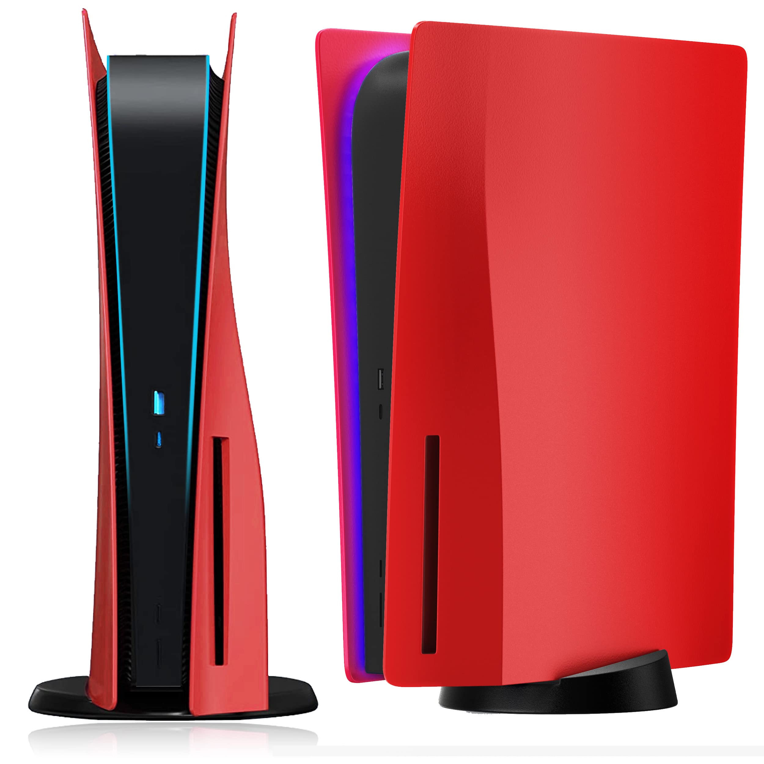 ElitePlay Red PS5 Faceplate Cover Replacement Plates Shell Skin for Playstation 5 Disc Edition