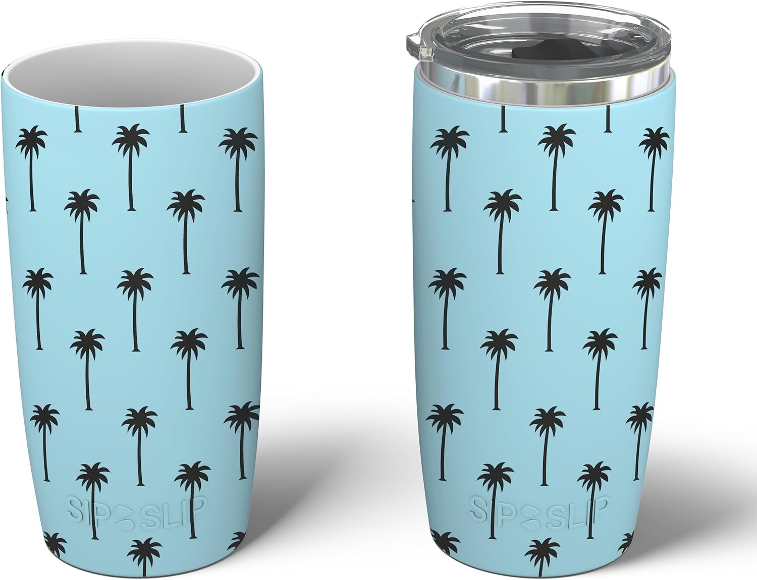 silicone tumbler sleeve - compatible with 20oz Yeti, RTIC, Ozark Trail, Magellan tumblers and more. Personalized Insulated Can Cooler covers (20 oz The Palms)