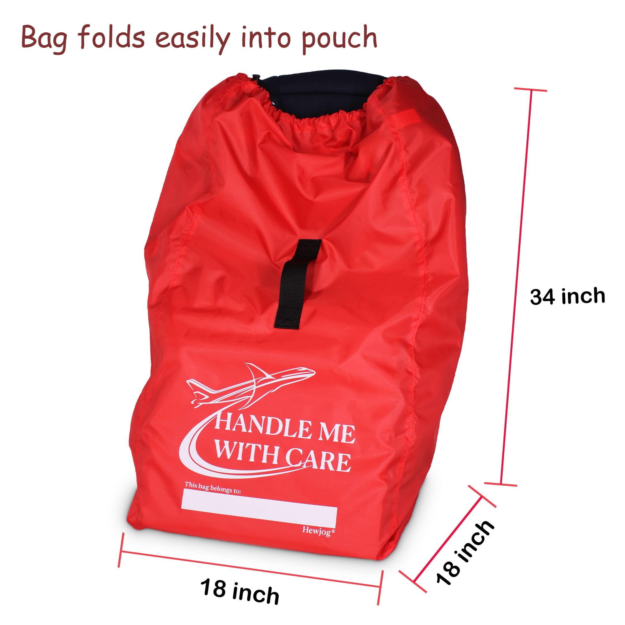 Bolsa de viaje para asiento de coche para avión, funda de asiento de coche para viajes aéreos para portabebés, convertible, color negro