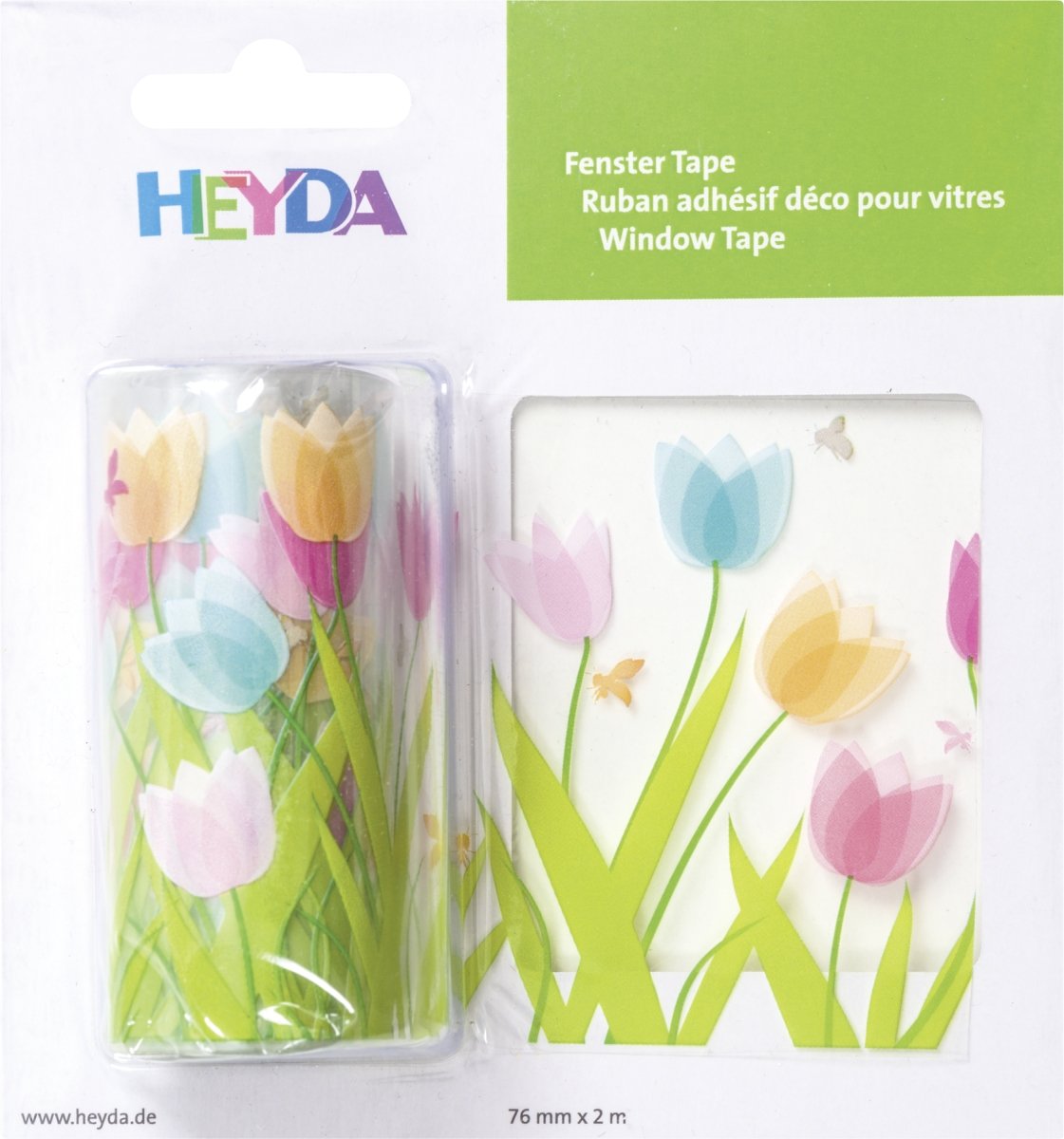Baier Schneider Adhesive Window &Tulips Adhesive Tape Transparent Removable Backing Bandgröß