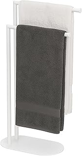 Relaxdays Handtuchständer, HxBxT: 78,5 x 38,5 x 17 cm, Metall, weiß