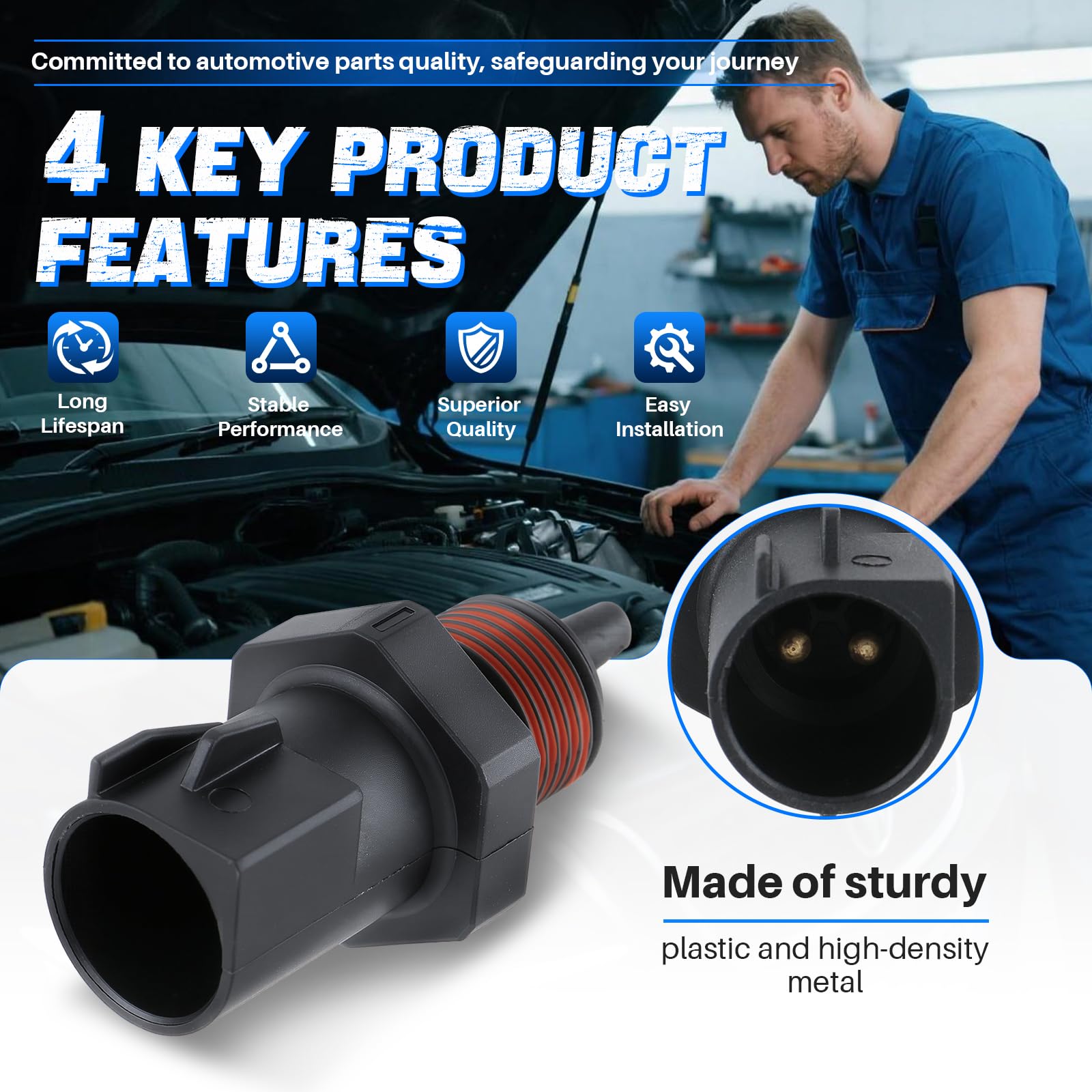 AUTOKAY AE5Z12A647A Sensore di temperatura dell'aria di aspirazione della carica ambientale adatto per Ford Lincoln Mercury