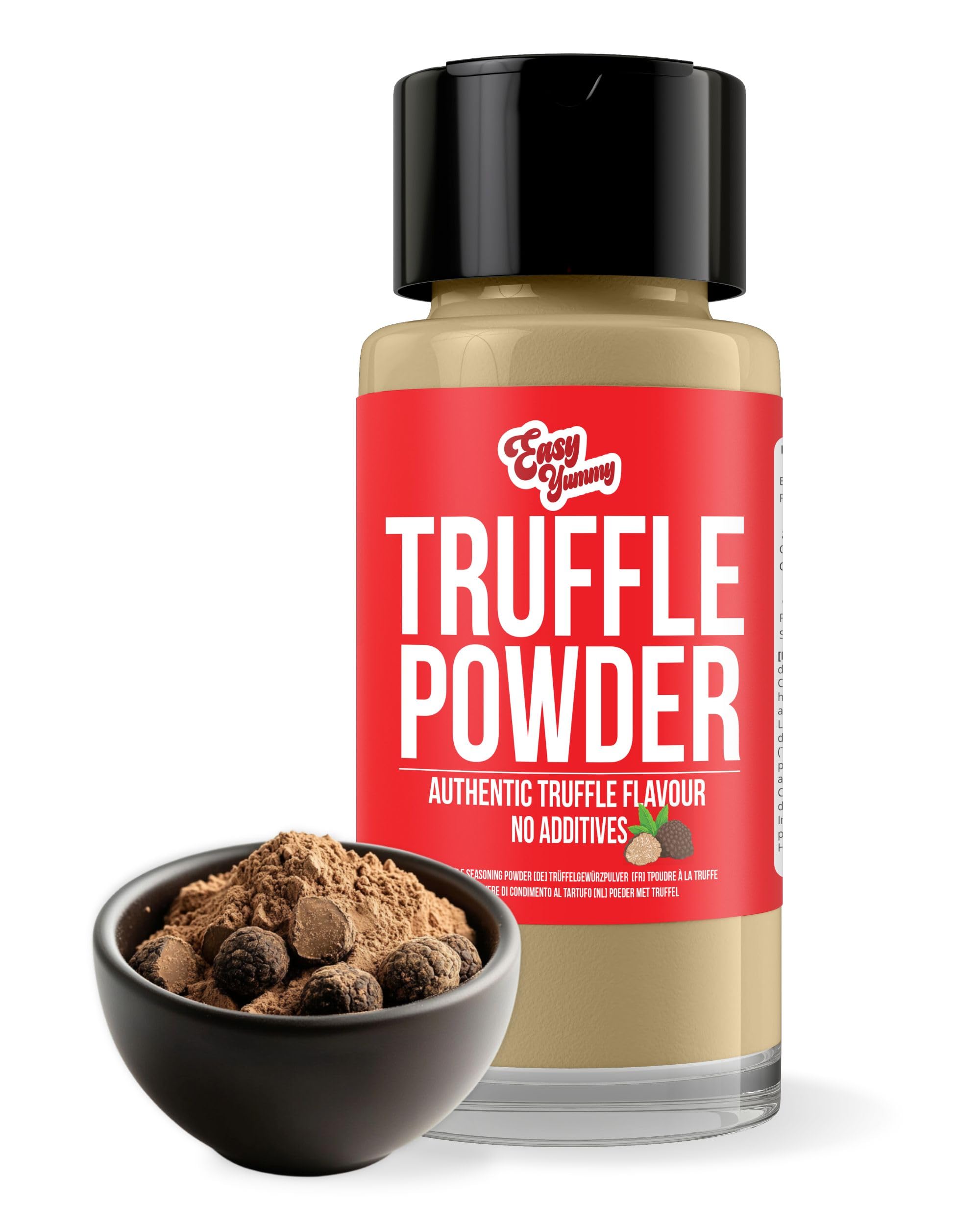 EASY YUMMY - Black Truffle Dust (60g) Umami Seasoning - Gourmet Condiments - Blended Authentic Truffle Seasoning, Rich Truffle Powder Taste