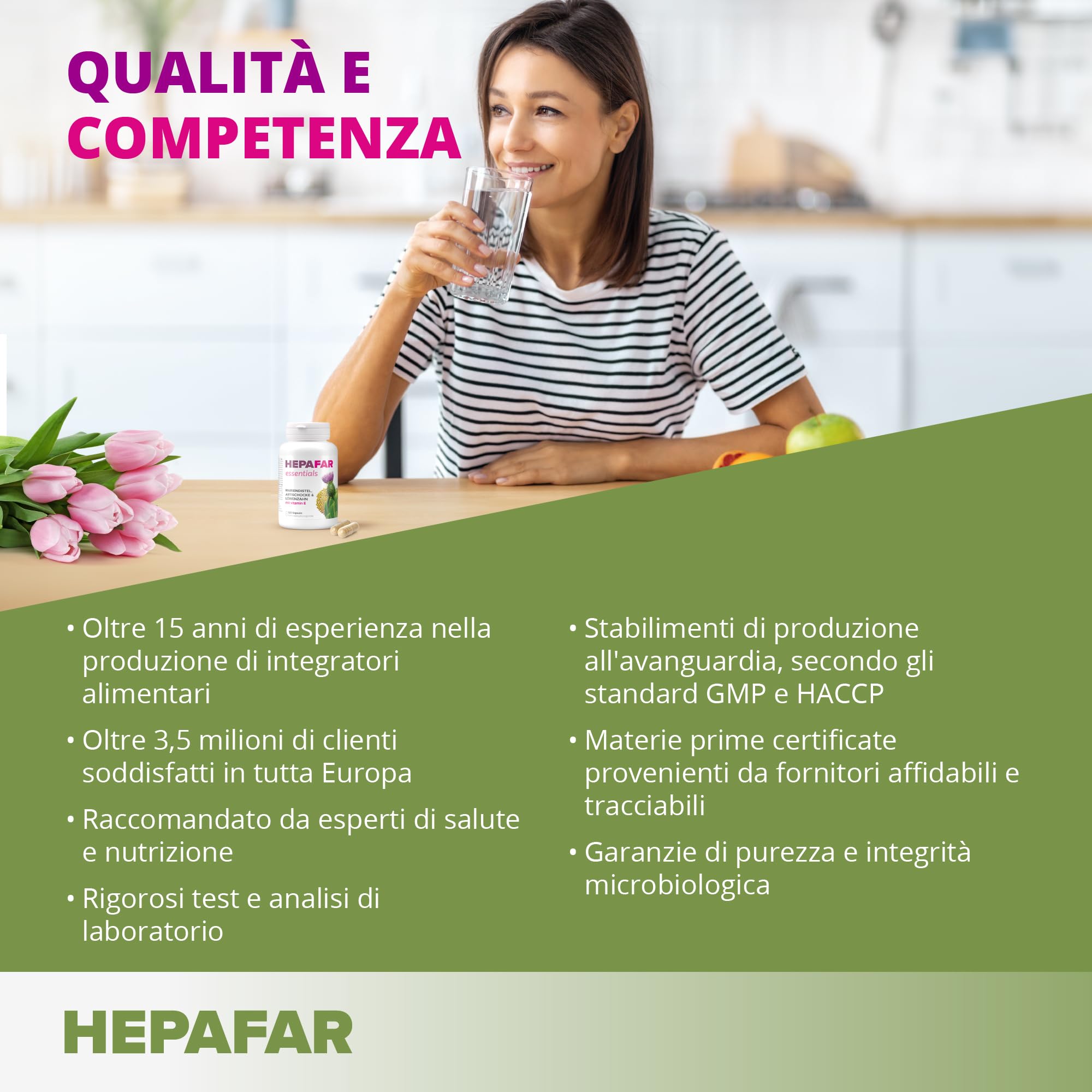 Cardo Mariano Tarassaco e Carciofo – Vitamina E – Detox – 80% di Silimarina – Depura Fegato – 120 capsule vegane ad alto dosaggio per 120 giorni – Sensilab Essential Hepafar