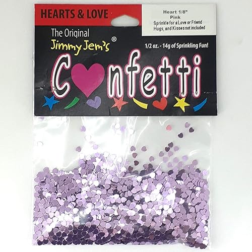 Miniatura 10 de Corazón de confeti rojo de 18" - 4 bolsas de media onza (2 onzas) #9393 Q02