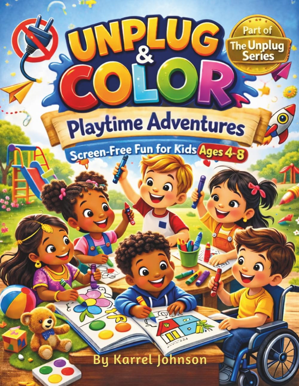 Unplug & Color: Playtime Adventures (The Unplug Series: Screen-Free Fun for Kids)
