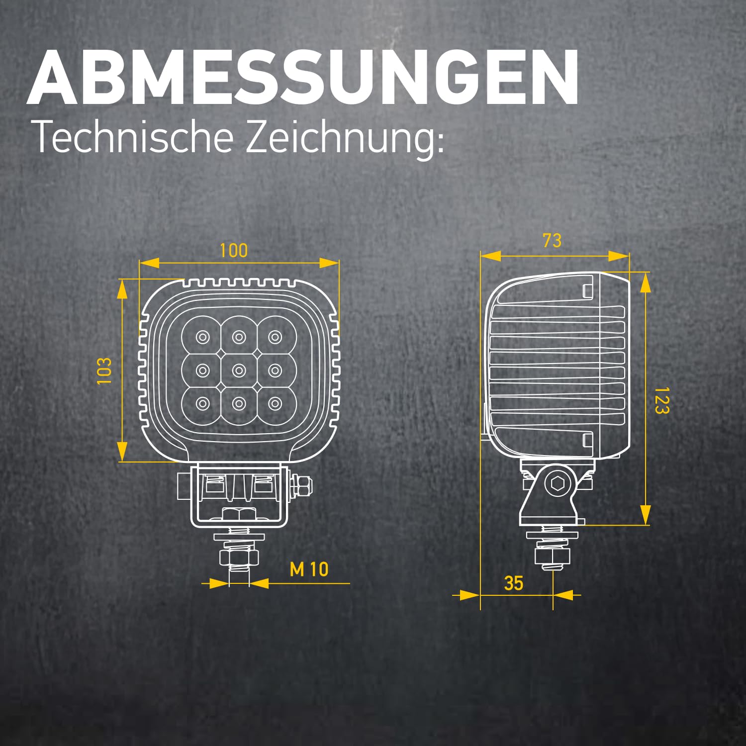 HELLA Valuefit S3000 LED Arbeitsscheinwerfer 12-24Volt - 3000 echte Lumen stark - IP67 wasserdicht - Offroad Scheinwerfer für Traktor Auto LKW SUV UTV ATV - 1GA 357 109-002
