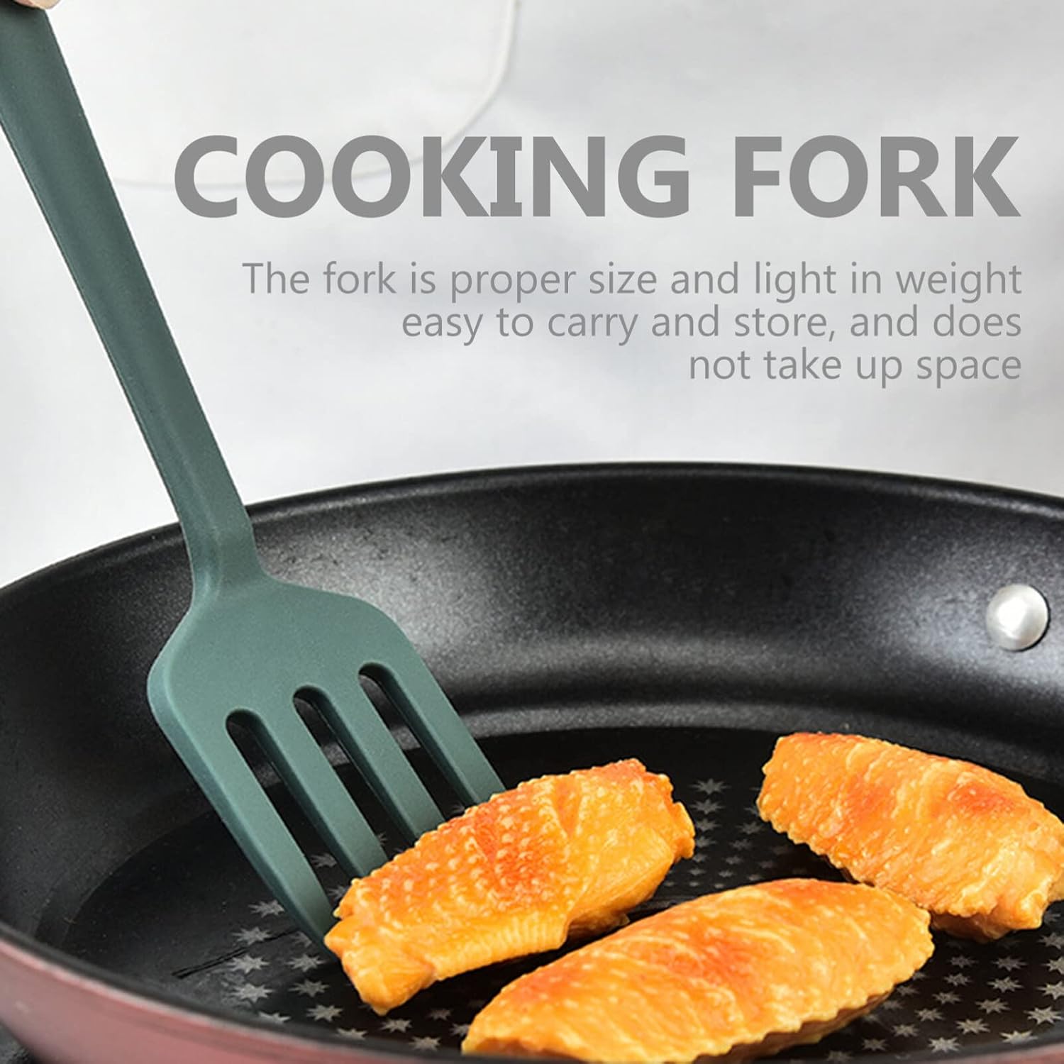 Silicone Pasta Fork Kitchen Cooking Tool, Heat Resistant