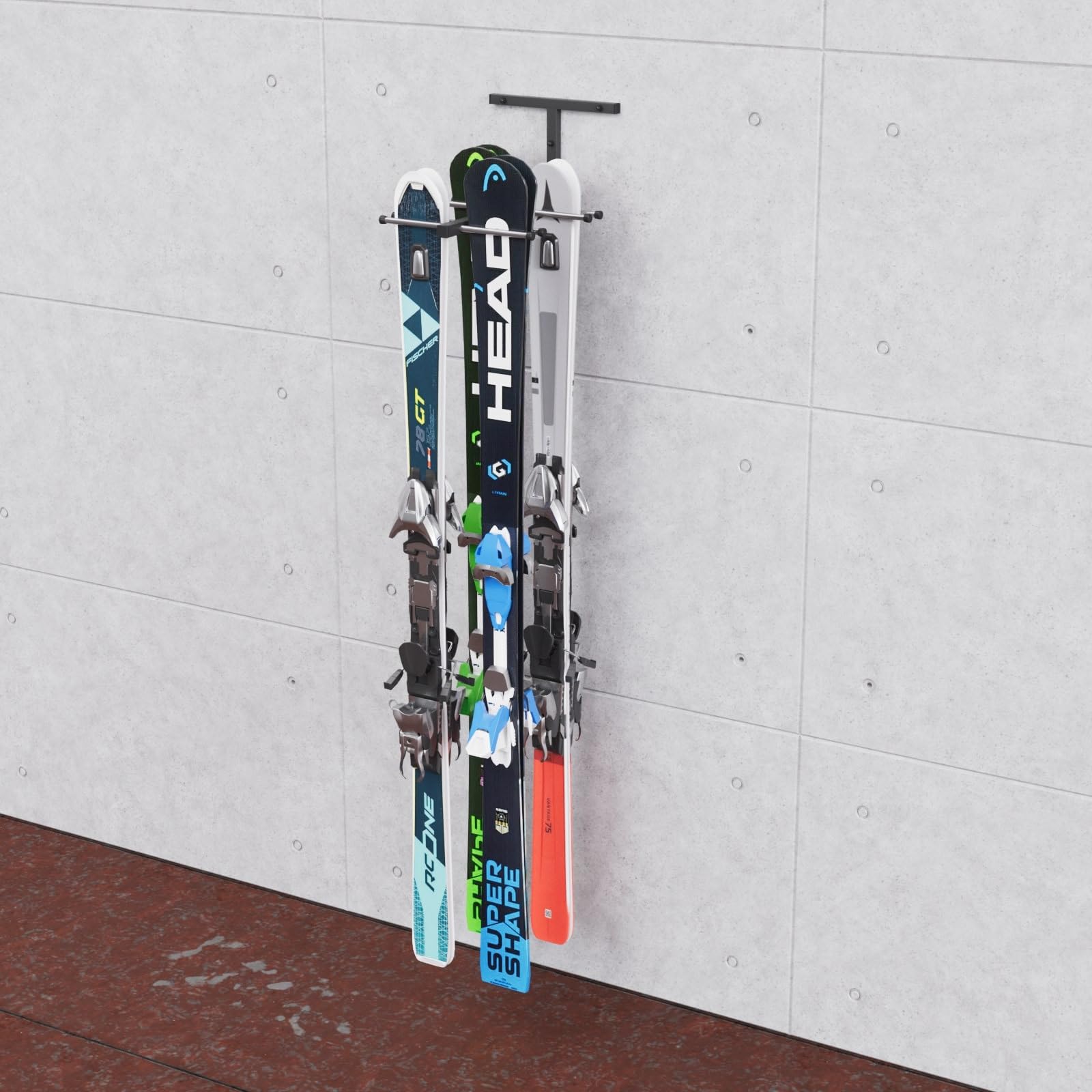 QLS N4 - Supporto per sci per 4 paia di sci, 37 cm