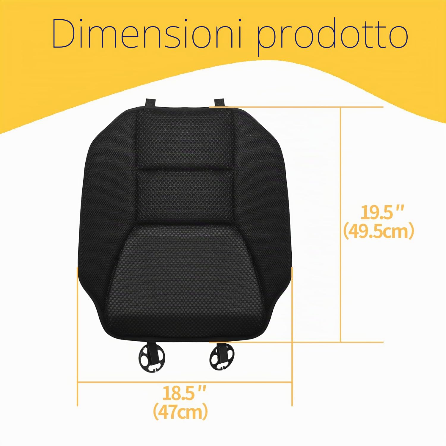 Cuscino per sedile auto a cuneo per guida, in memory foam, per persone corte, sollievo da sciatica e lombare, essenziali per viaggi su strada (spessore 10,2 cm)