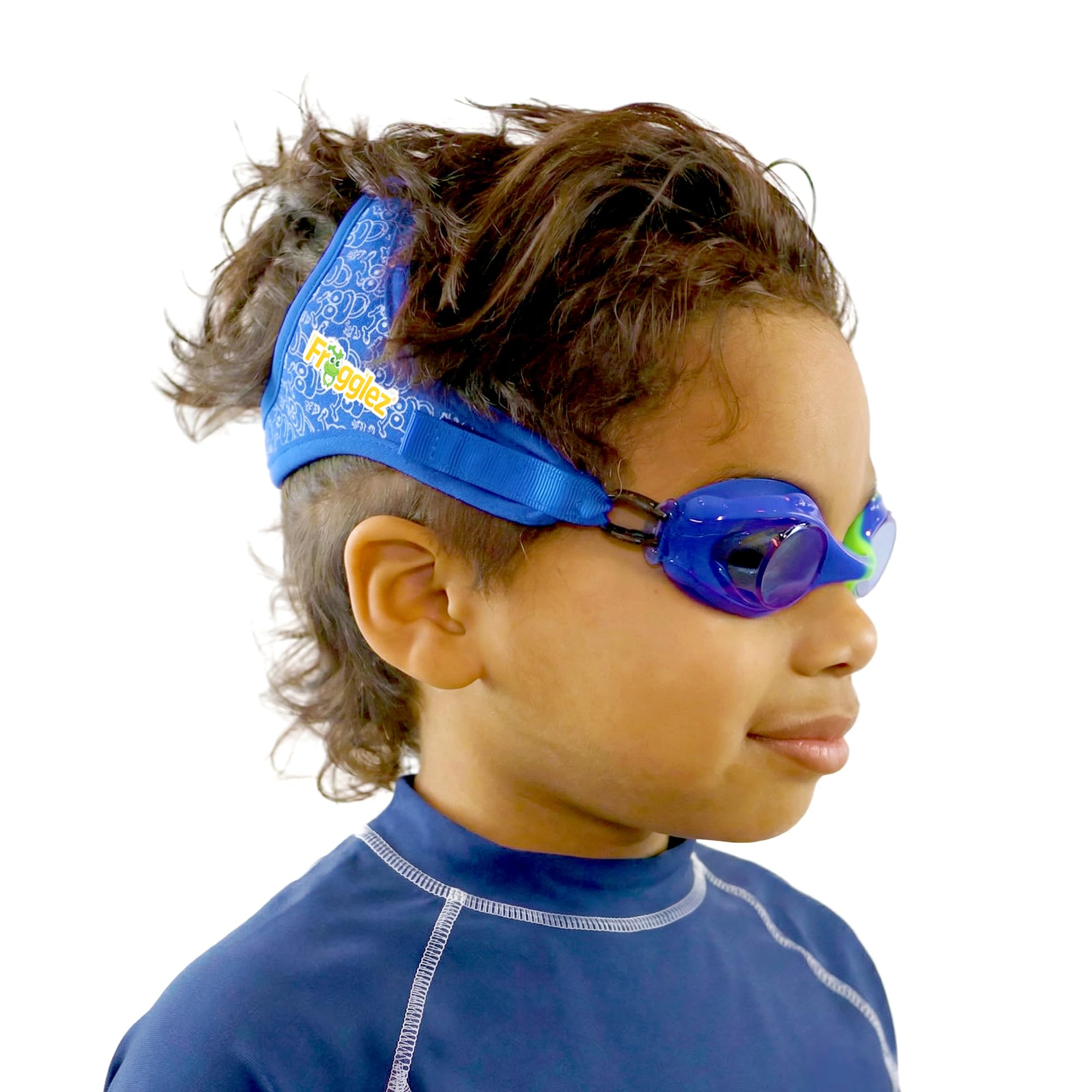 Frogglez Anti-Fog Swimming Goggles for Kids under 10 (Ages 3-10) Recommended by Parents Premium Pain-Free Strap
