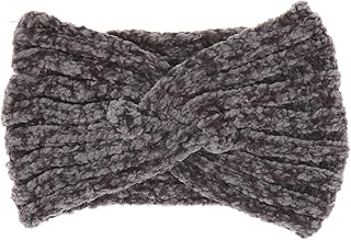 Opaska na czoło z siateczką - damska opaska na czoło - czapka zimowa, Szary