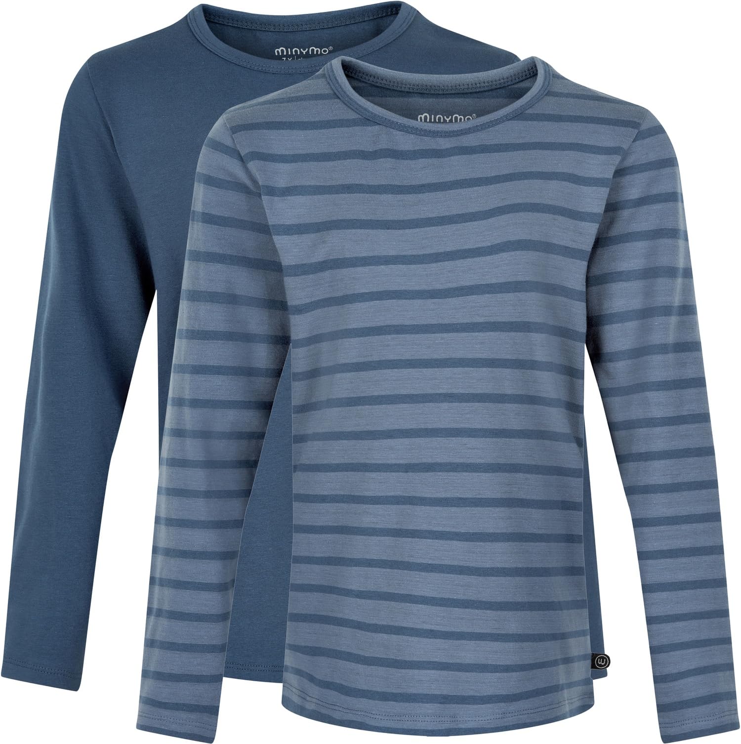 MINYMO Boys Basic Langarm T-Shirt, New Navy, 92