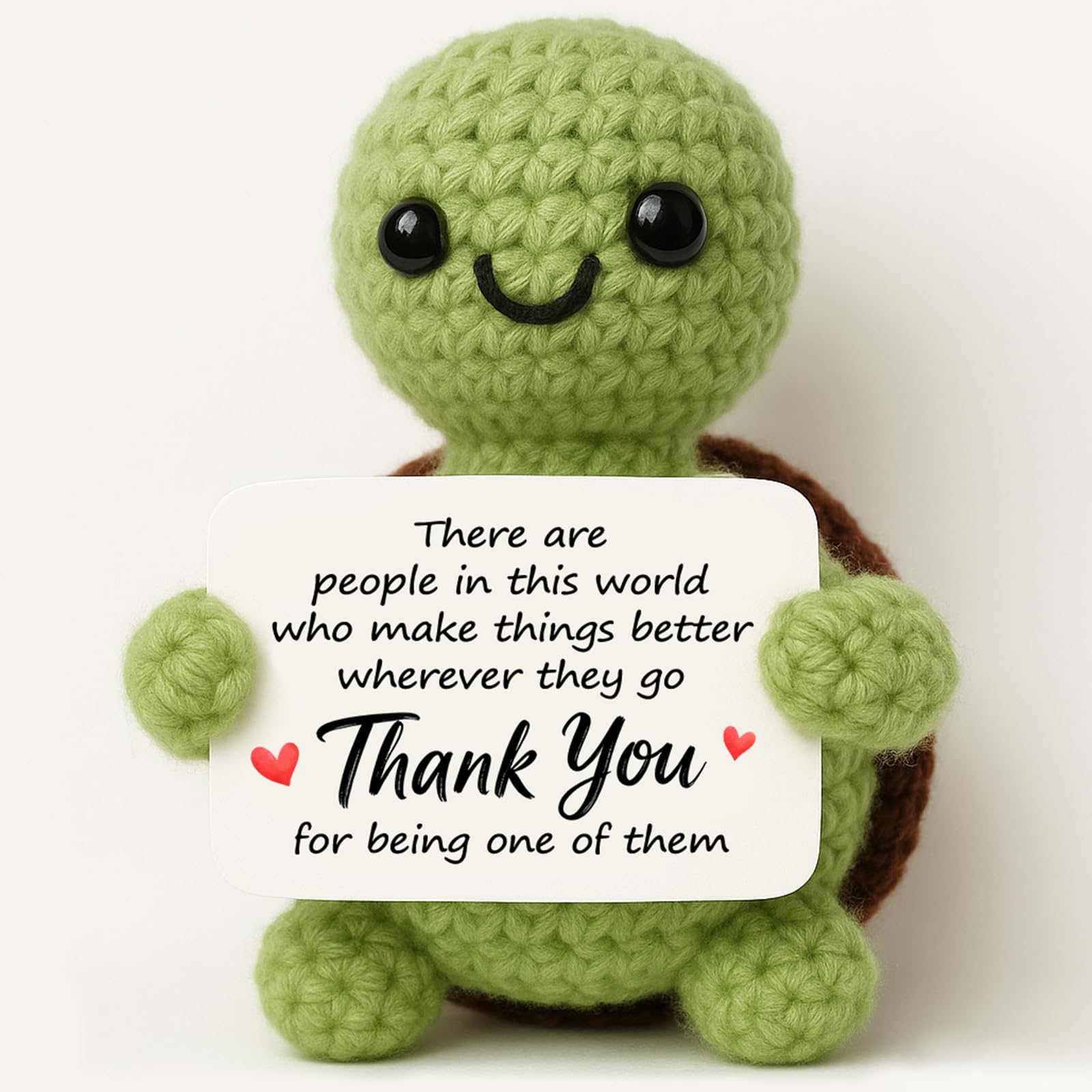 Tixlux Thank You Gifts for Teacher Women Men, Teachers Gifts, Handmade Crochet Positive Turtle, Good Luck | Emotional Support | Birthday | Appreciation Gifts for Coworker Staff Women Men