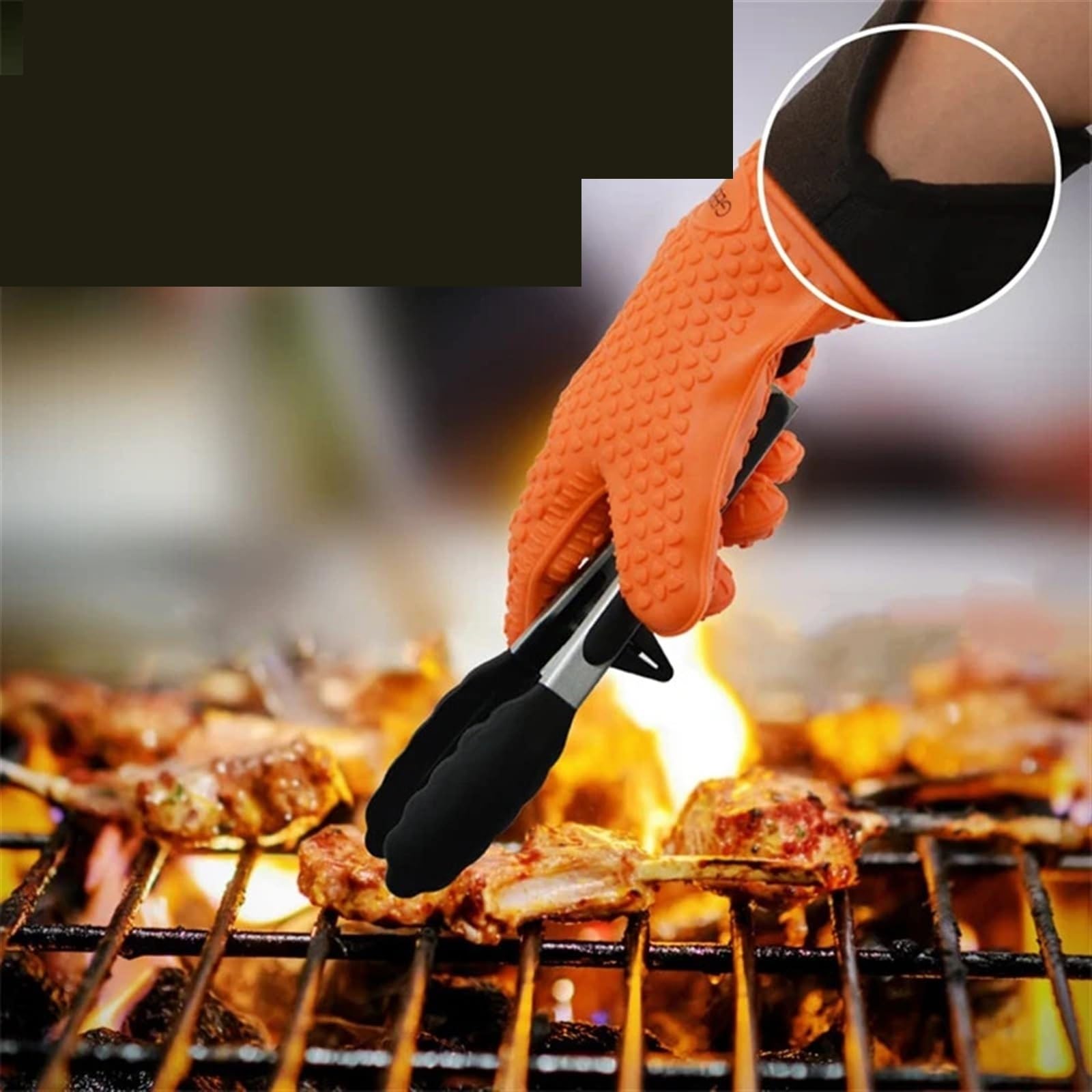 MRKU Guantes para Hornear, Guantes de Cocina para Horno, 2 Unidades, aislantes de Silicona, Resistentes al Calor, Utensilios de Cocina para el hogar.