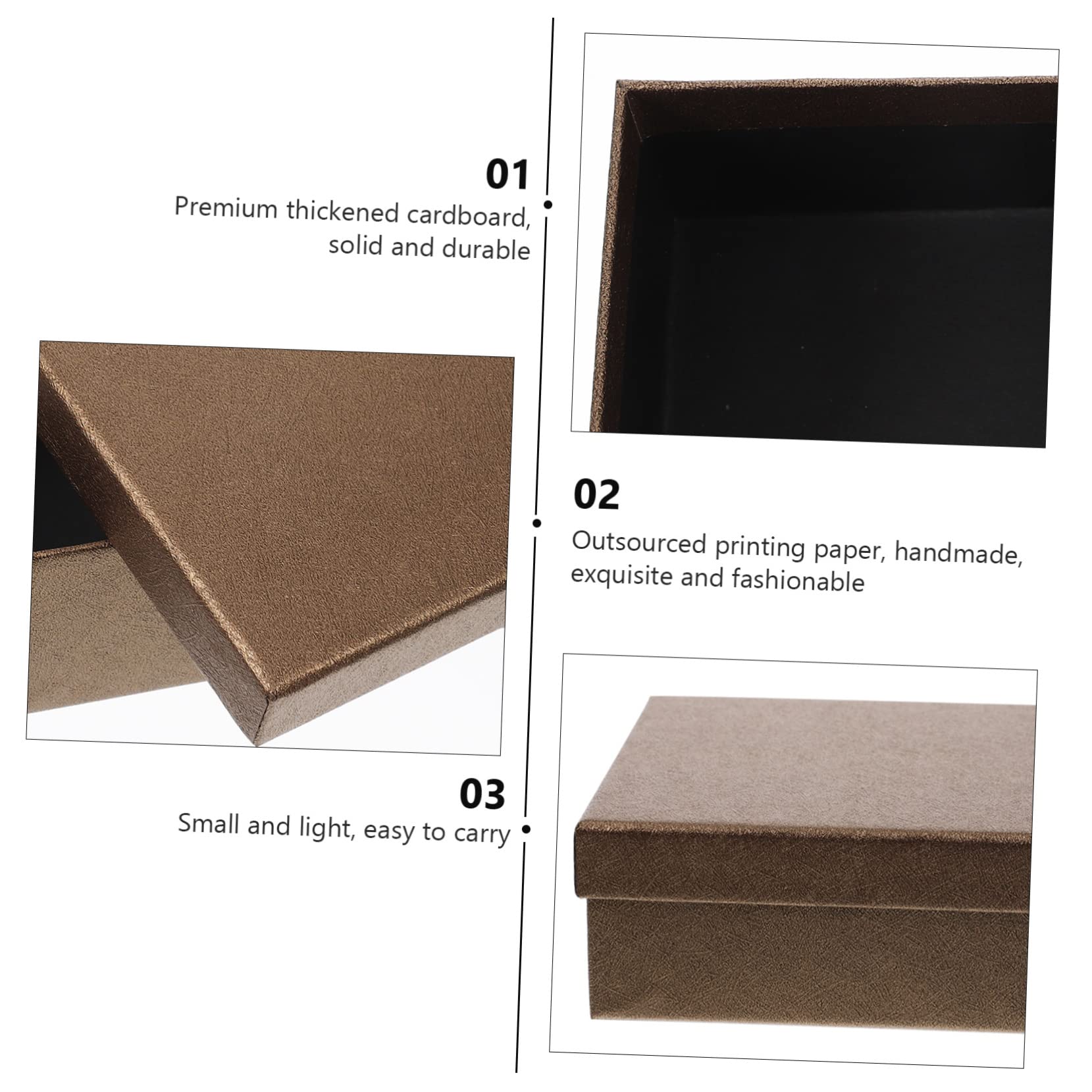 Geschenkkartons Braun Quadratische Stück in 10 Papier | Stabile Form, Recyceltes Material, für Valentinstag und Weihnachten Geeignet