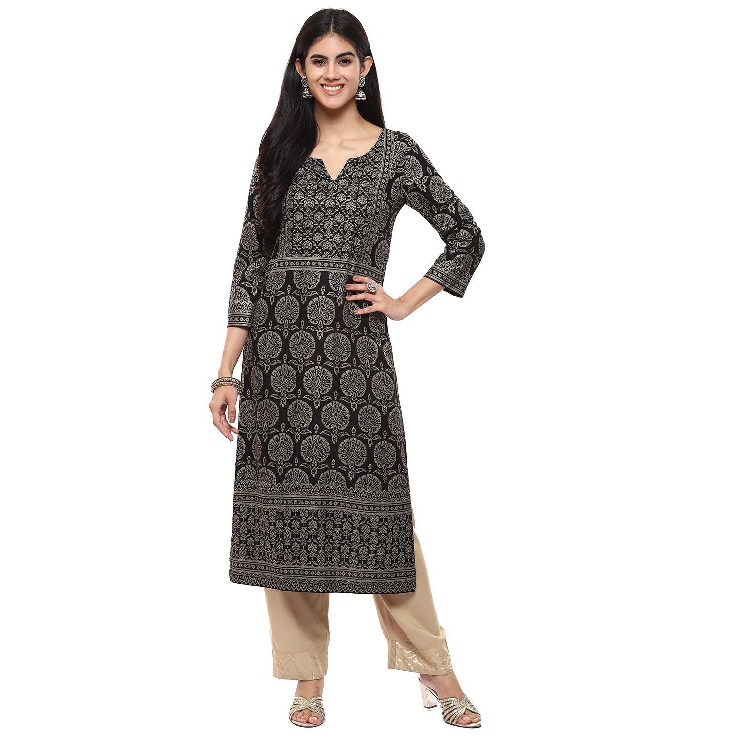 BIBAWomen's Rayon Straight Tunic Shirt