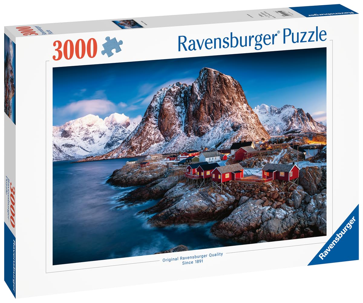 Ravensburger - Puzzle Adulte - Puzzle 3000 pièces - Hamnoy, Iles Lofoten - Adultes et Enfants à partir de 14 Ans - Puzzle de qualité supérieure fabriqué en Europe - Norvège - Évasion - 17081