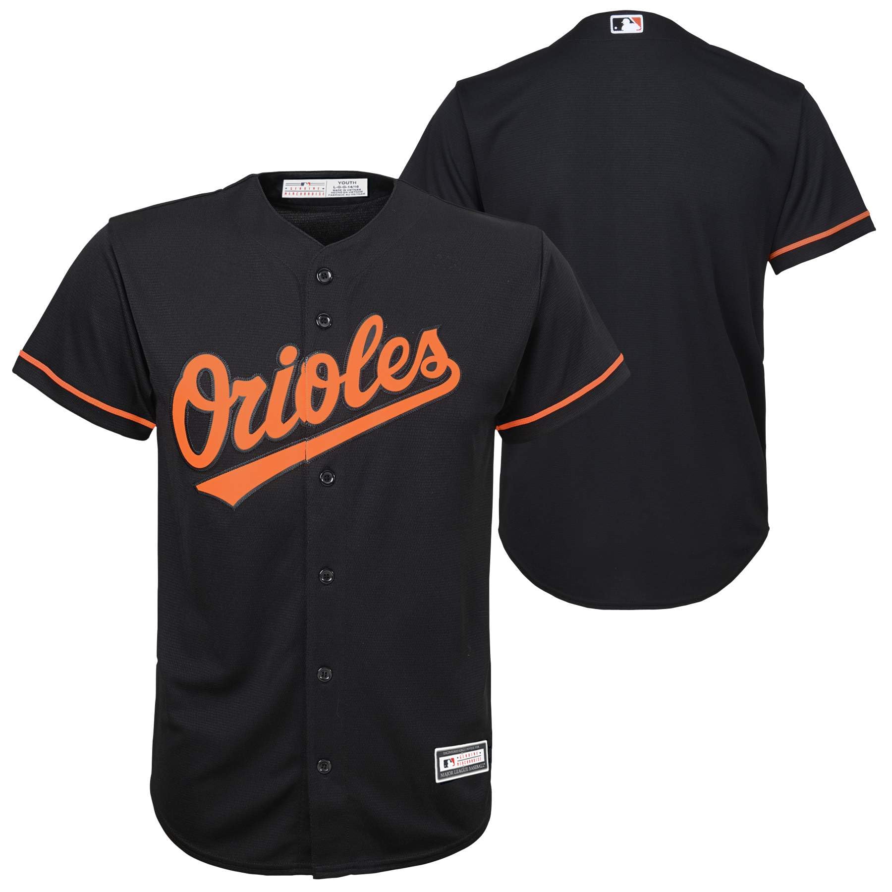 Outerstuff Baltimore Orioles MLB Kids Youth 8-20 Black Alternate Team Jersey