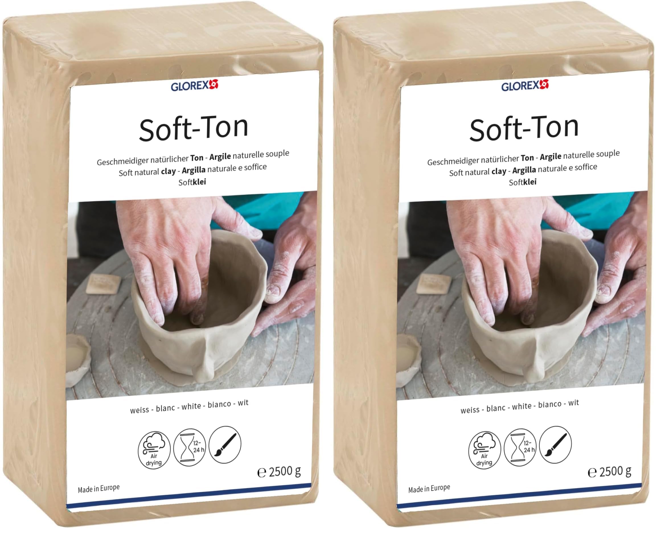 Arcilla blanca para manualidades infantiles y proyectos creativos en casa de 2500 g