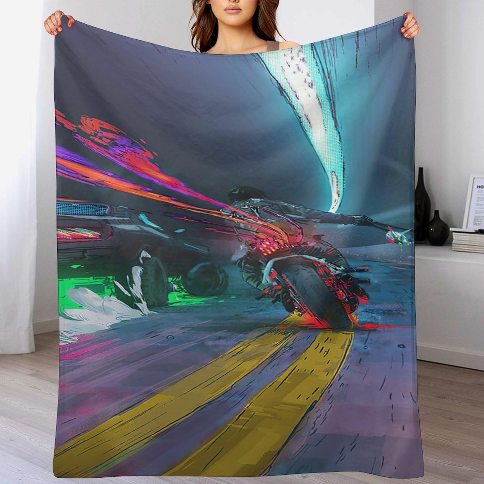 Couvertures en voiture de sport flannel douce | Plaid douillet lit canapé voyage