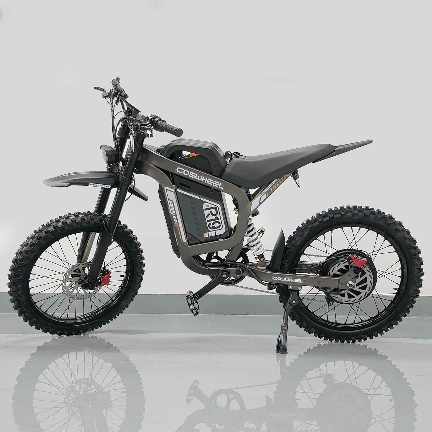 COSWHEEL R19 Electric Dirt Bike parked on a dirt path