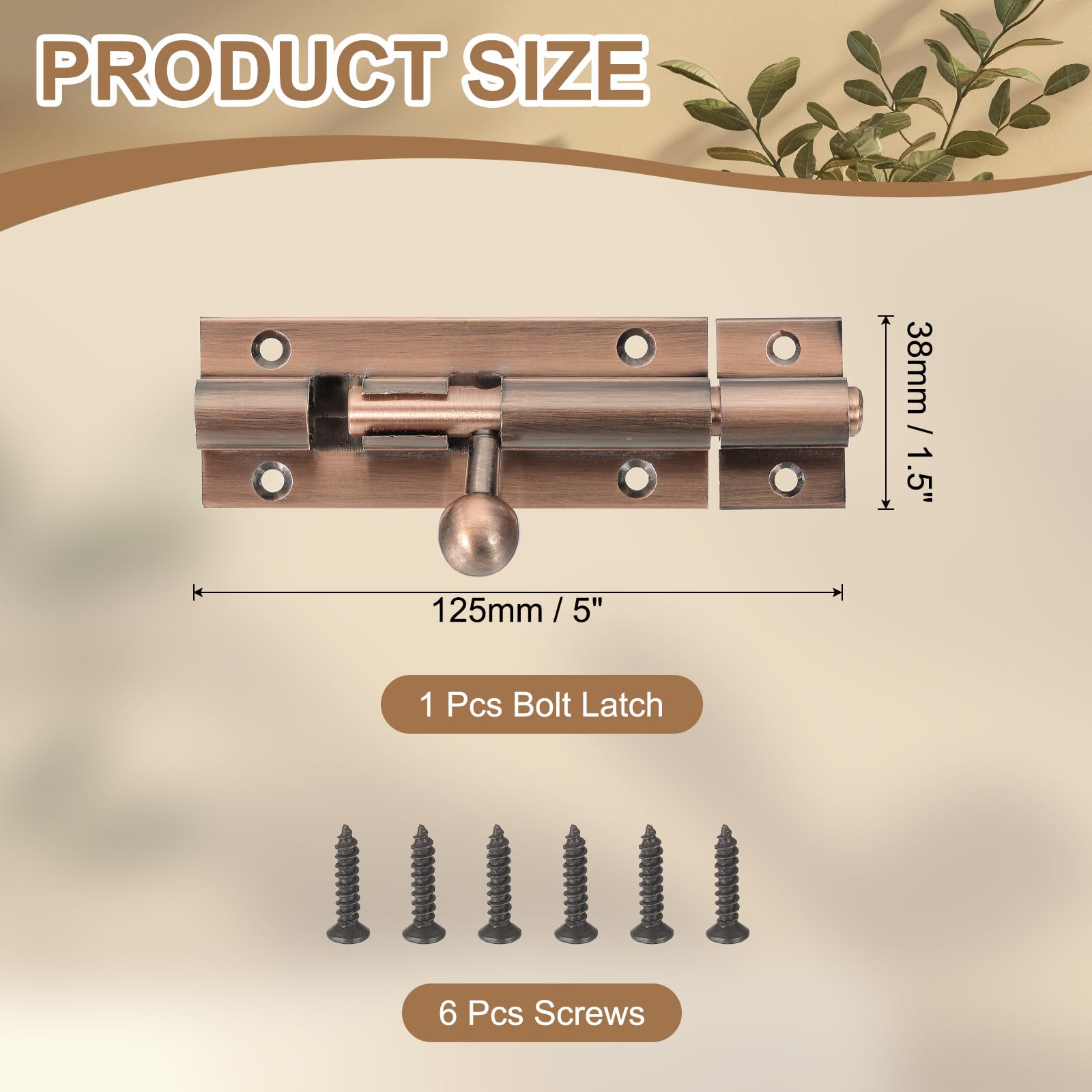 PATIKIL Barrel Bolt Latch - Image 2