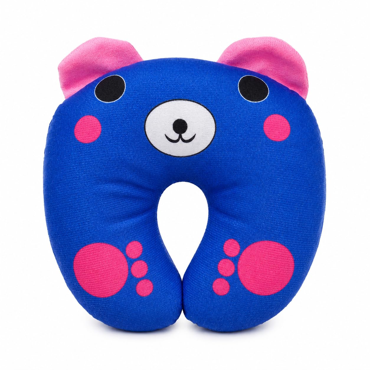 Cotton New Born Baby Soft Neck Supporting Pillow 0-12 Months, Infant Sleeping Pillow with Soft Cotton Filling, Baby Neck Support Pillow Gift for Babies, Monkey Design Dark Blue, Pack of 1-image-23