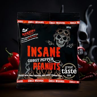 Ghost Pepper Chilli Insane Peanuts Hot as Hell Seasoned Peanuts 80g