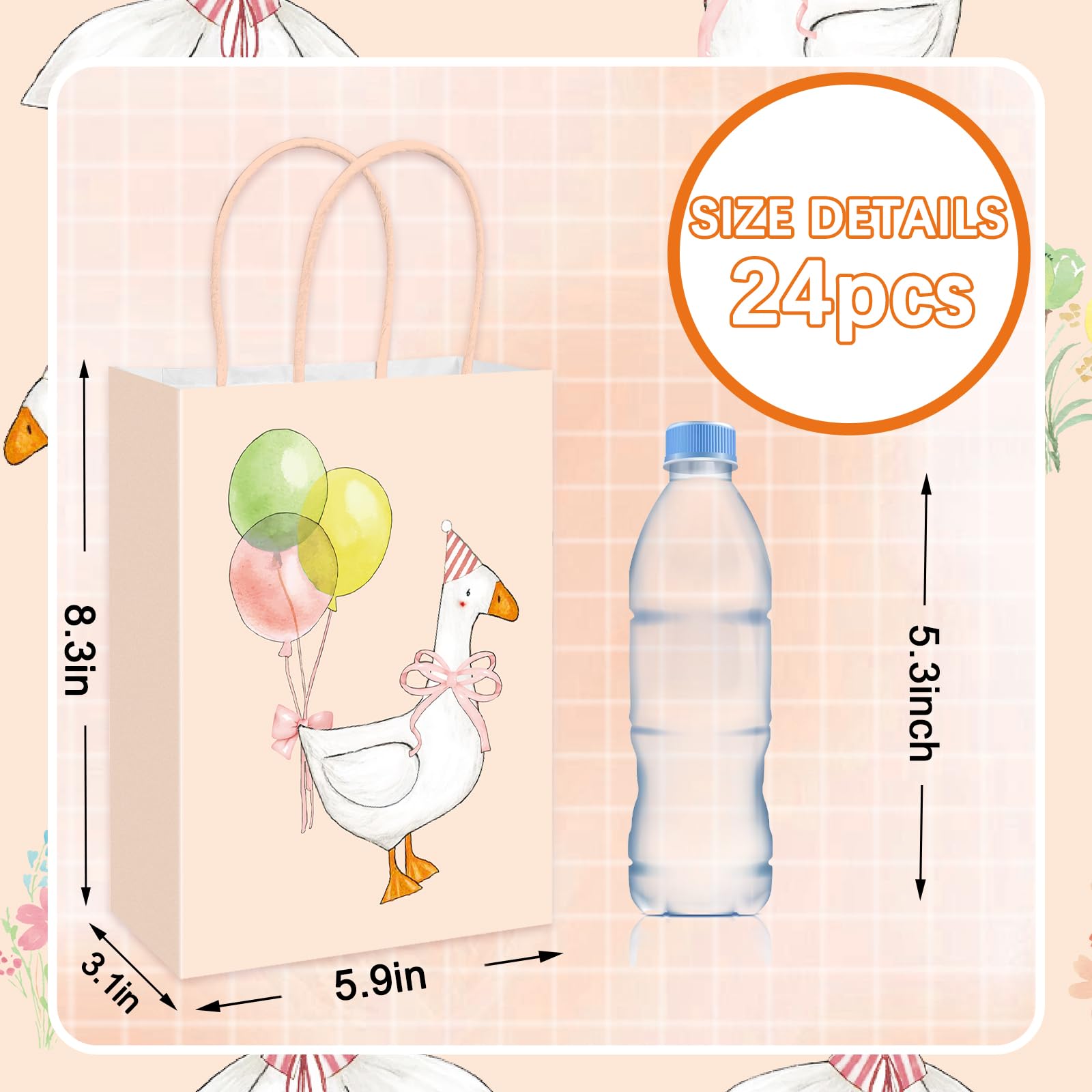JarThenaAMCS 24Pcs One Happy Camper Paper Gift Bags - Forest Bear Camping Theme Treat Bags For First Birthday & Baby Shower Party Supplies (5.9x3.1x8.3 Inch) - View #8
