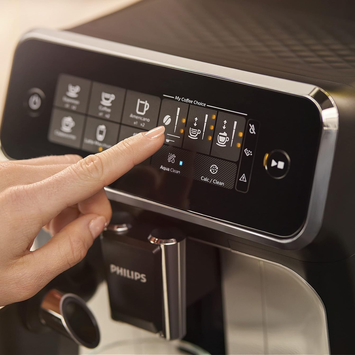 PHILIPS Domestic Appliances EP3246/70 Series 3200 Máquina de café espresso totalmente automática, 5 especialidades de café, solución de leche LatteGo, negro/plata, EP3246/70