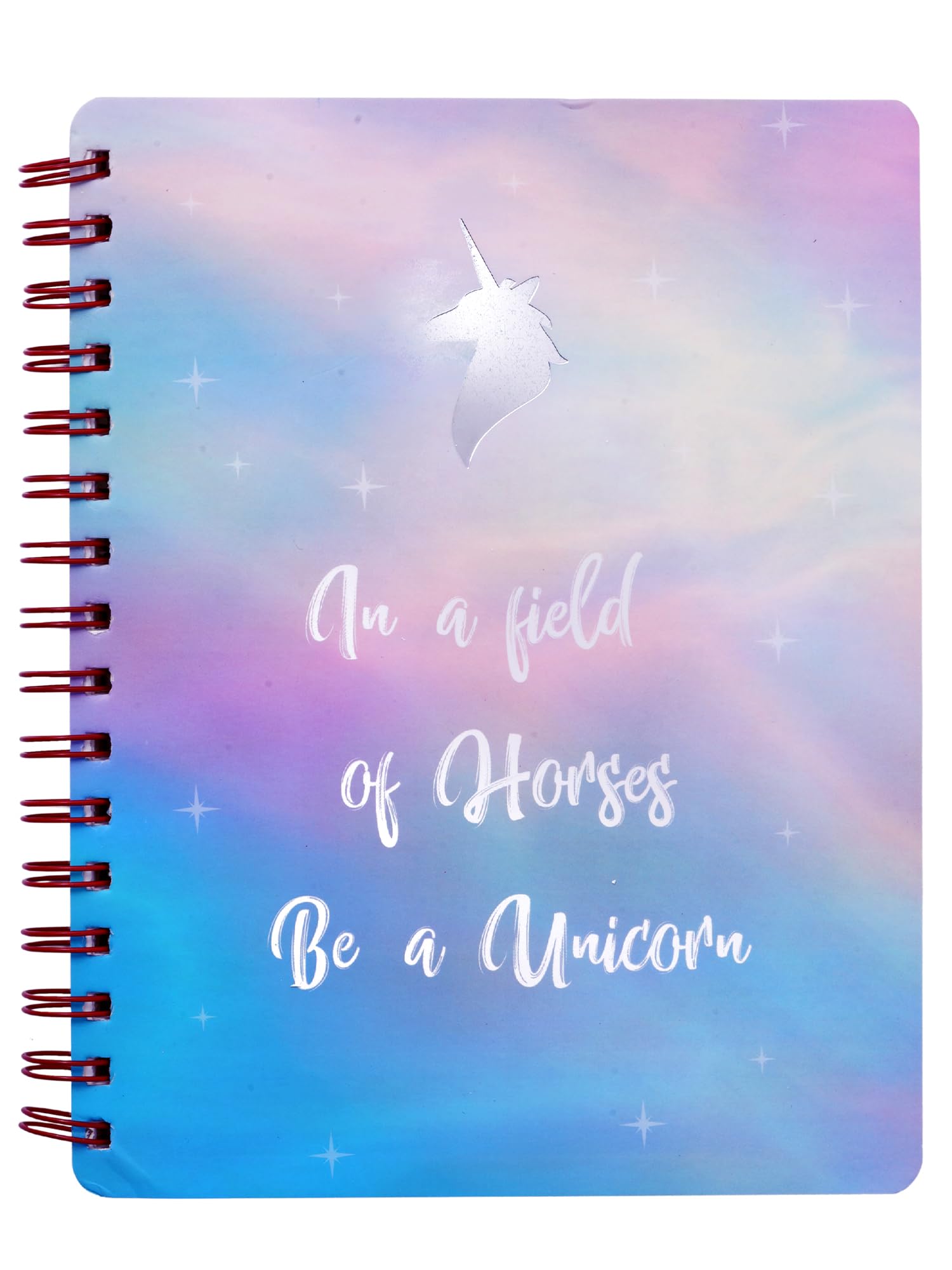 DOODLE B5 Hardbound Spiral Notebook Diary | 160 Undated Ruled Pages | 80 gsm Acid Free Paper | Open Flat To Write Comfortably (Unicorn)