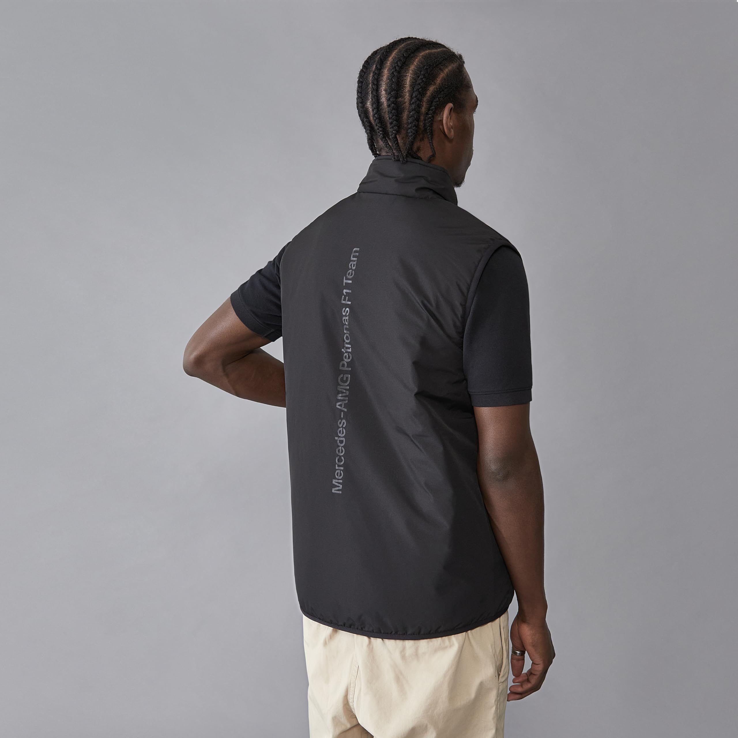 Mercedes AMG Petronas Chaleco de hombre F1 con acolchado Thermore - Negro - Tamaño: M