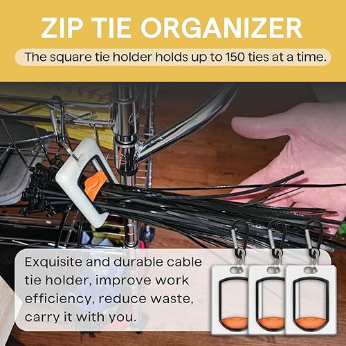 Miniatura 9 de 3PCS Zip Tie Organizer - Light Plastic Cable Tie Holder for Efficient Cable Management - Reusable Zip Ties Holder for Easy and Neat Organization
