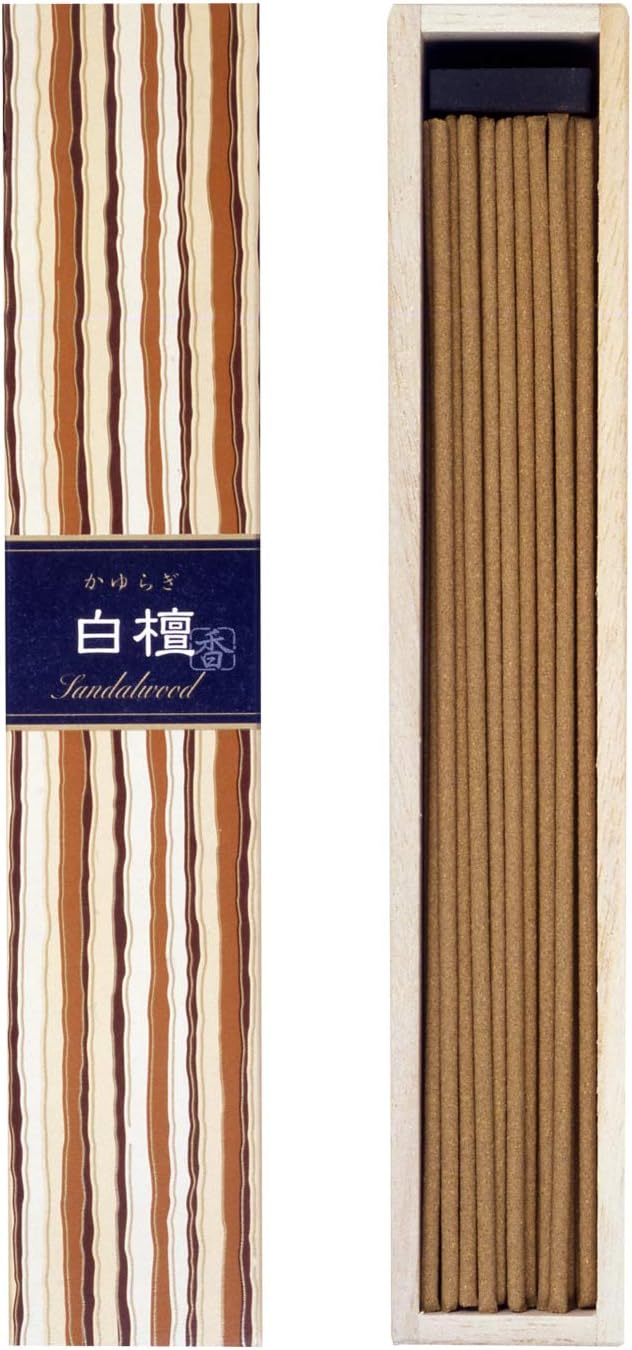 Nippon Kodo Kayuragi Sandalwood with Incense Stand, White, Single Item, 40 Pieces (x 1)
