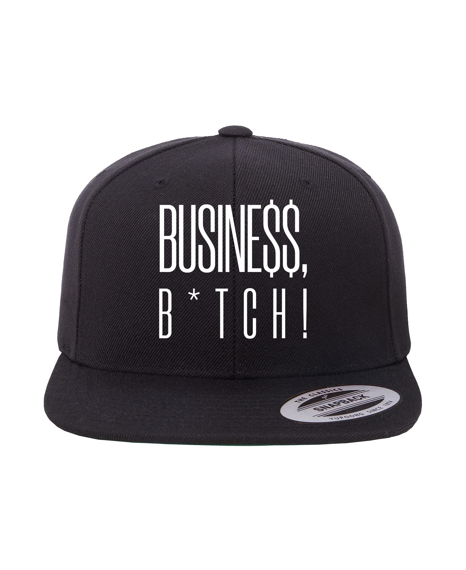 THE CEO Flat Bill Snapback Cap - Stylish Men's Caps with a High Crown & Durable Flat Bill Cap Design - Elevate Your Streetwear with a Trendy Snapback Caps - Unisex Hat Ideal for Any Occasion (Black)