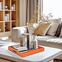 Vista 119 de MAONAME Bandeja de servir azul real con asas, bandeja decorativa rectangular, bandejas modernas para mesa de café, bandejas otomanas de plástico