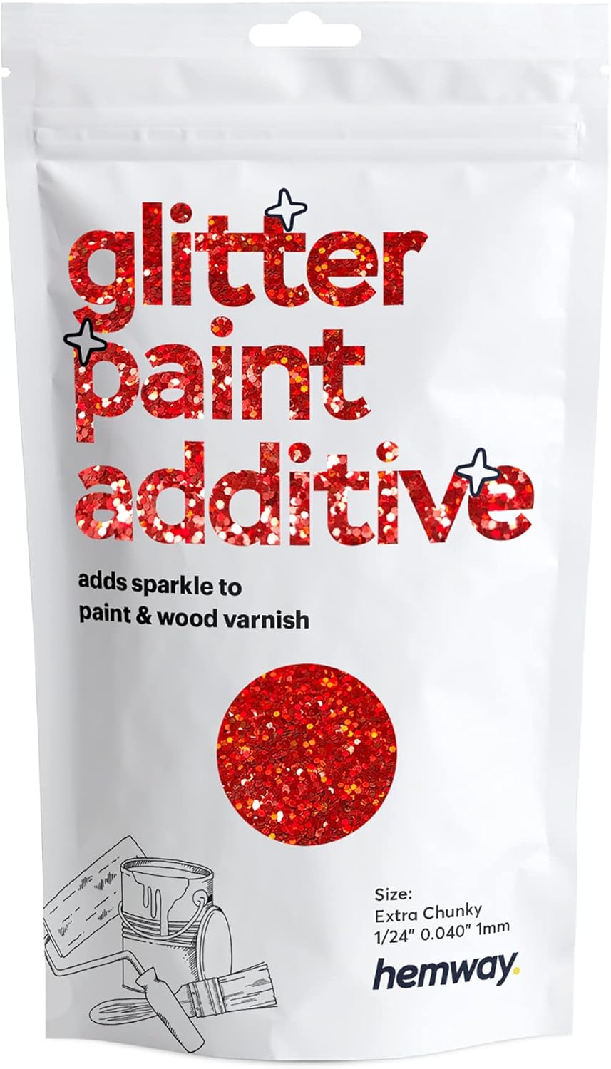 Hemway Glitter Paint Additive 100g / 3.5oz Crystals for Acrylic