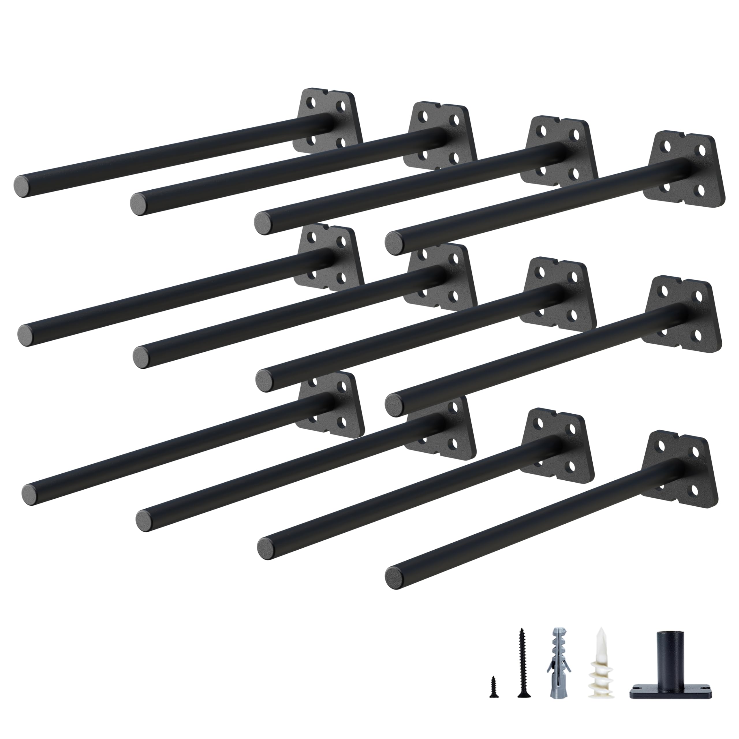 NEODROP Paquete de 12 soportes flotantes ocultos de 10 pulgadas