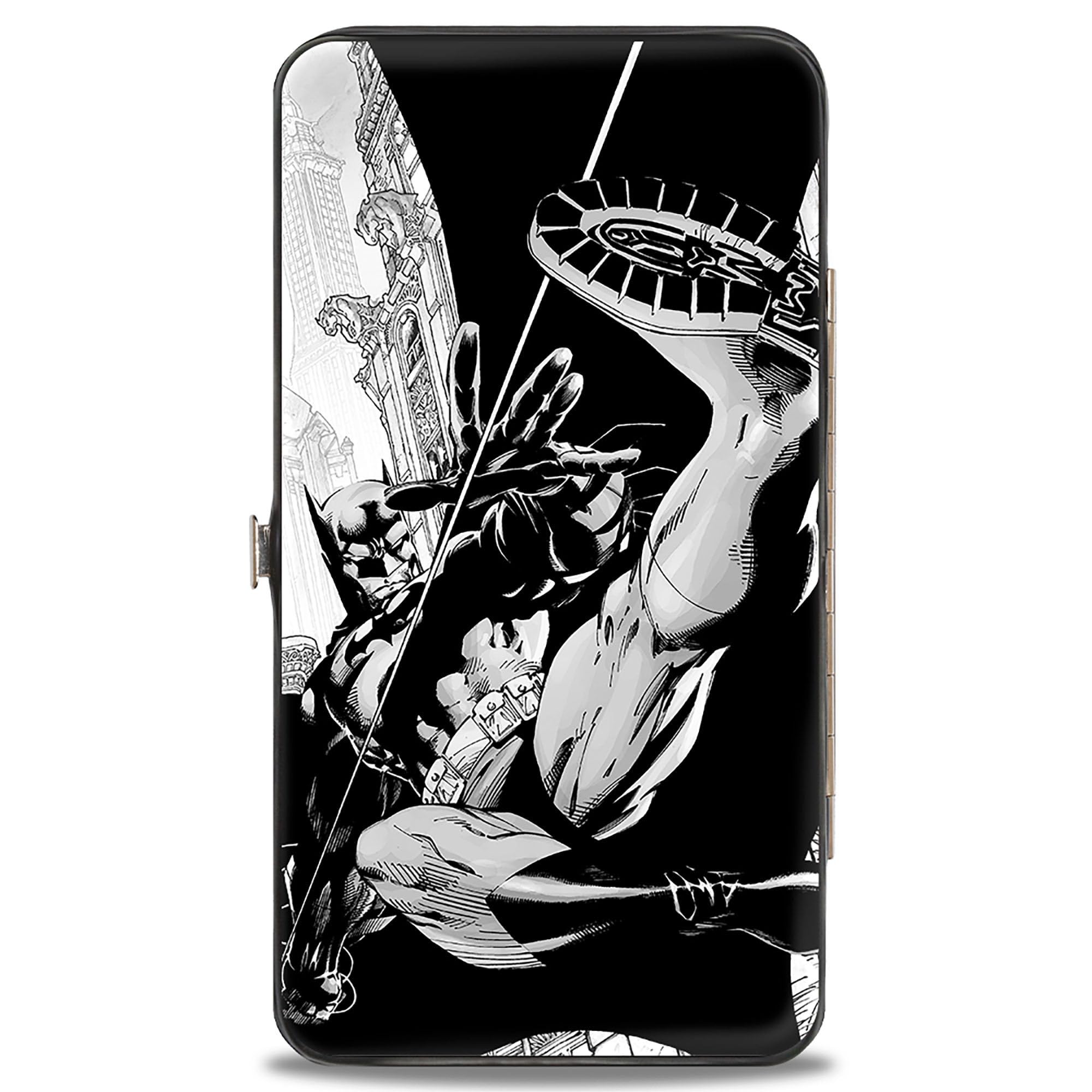 Buckle-Down DC Comics Wallet, Hinged, Batman Jim Lee Hush Chain and Grappling Hook Pencils, Vegan Leather