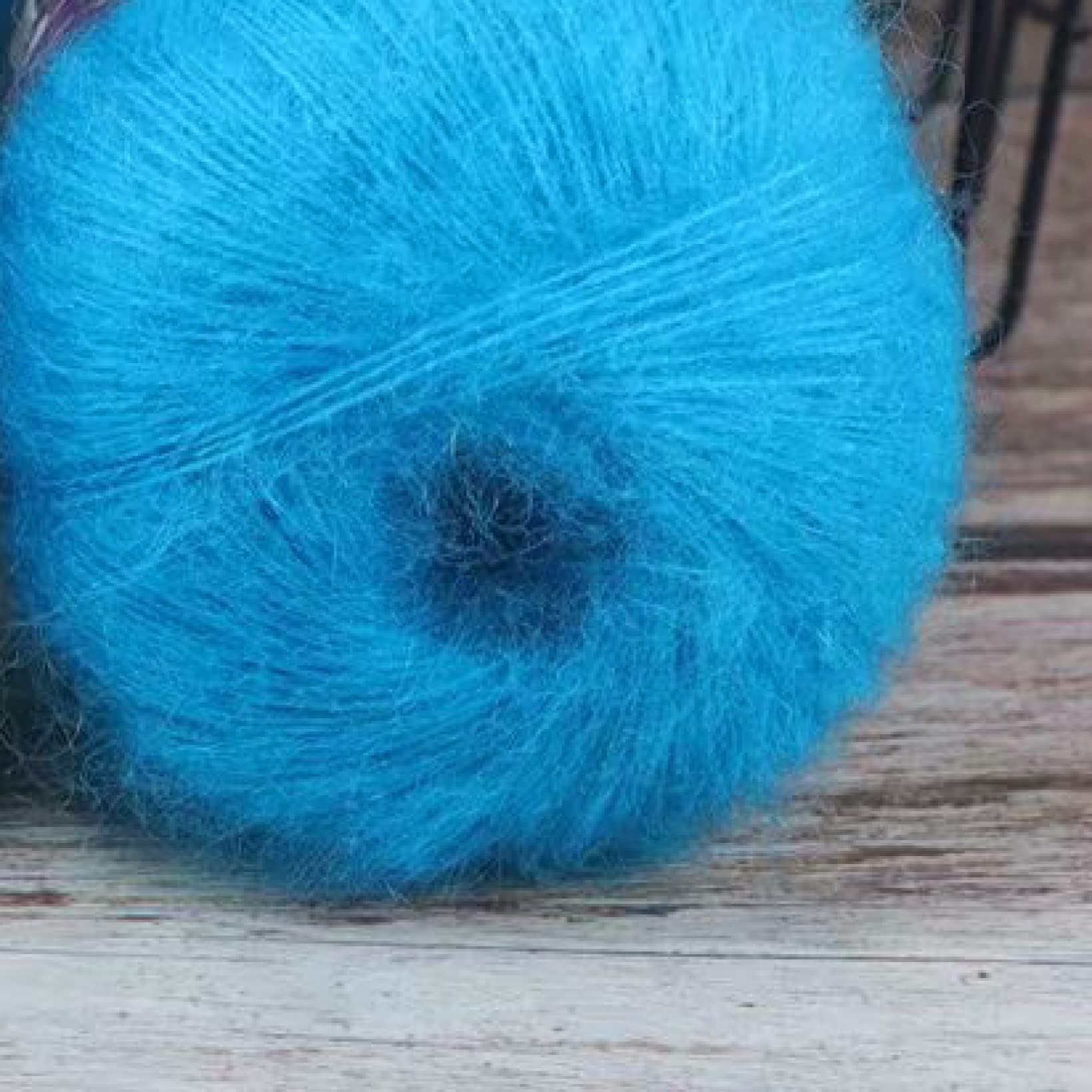 Hilo de Mohair Antibolitas for Tejer a Mano, Ideal for cárdigans, Bufandas, 40 Gramos por Ovillo(1pc 15)