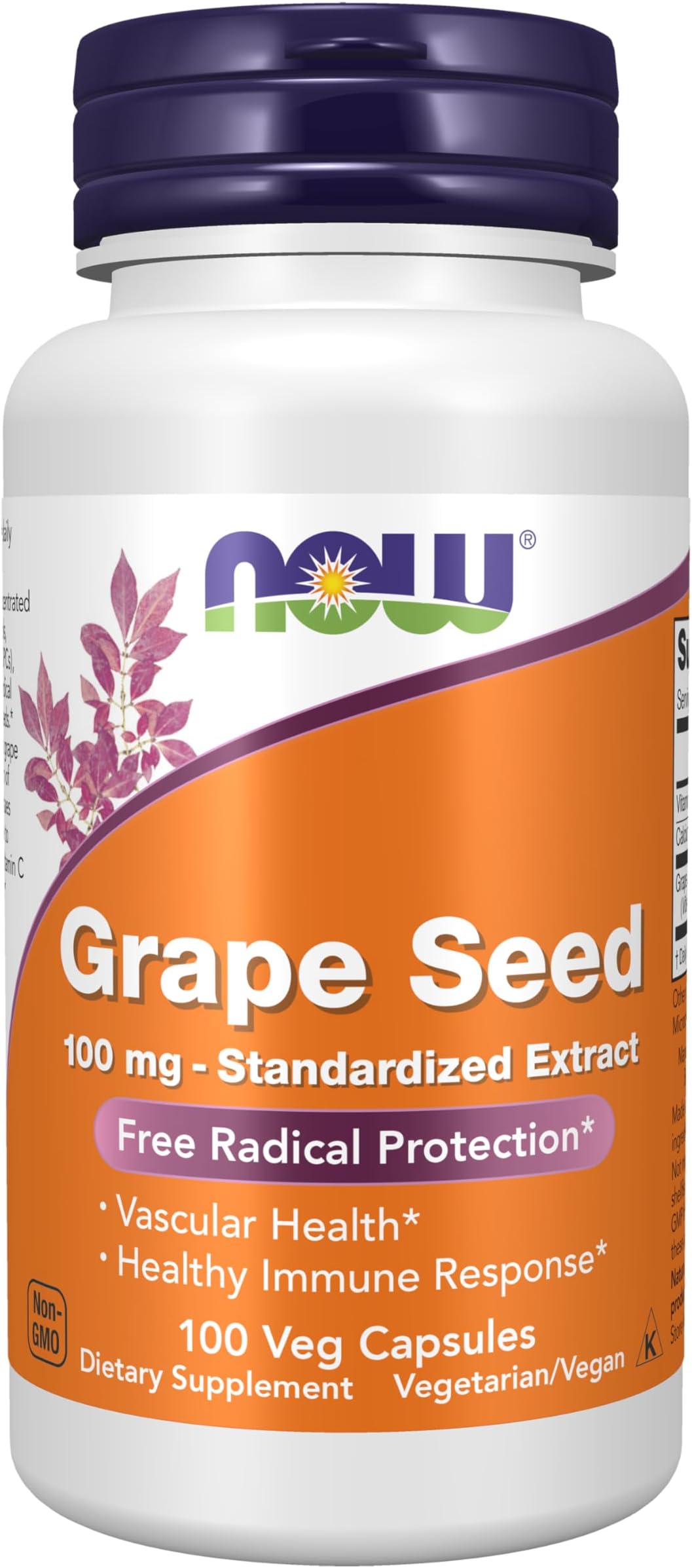 Supplements, Grape Seed 100 mg, 100 Veg Capsules