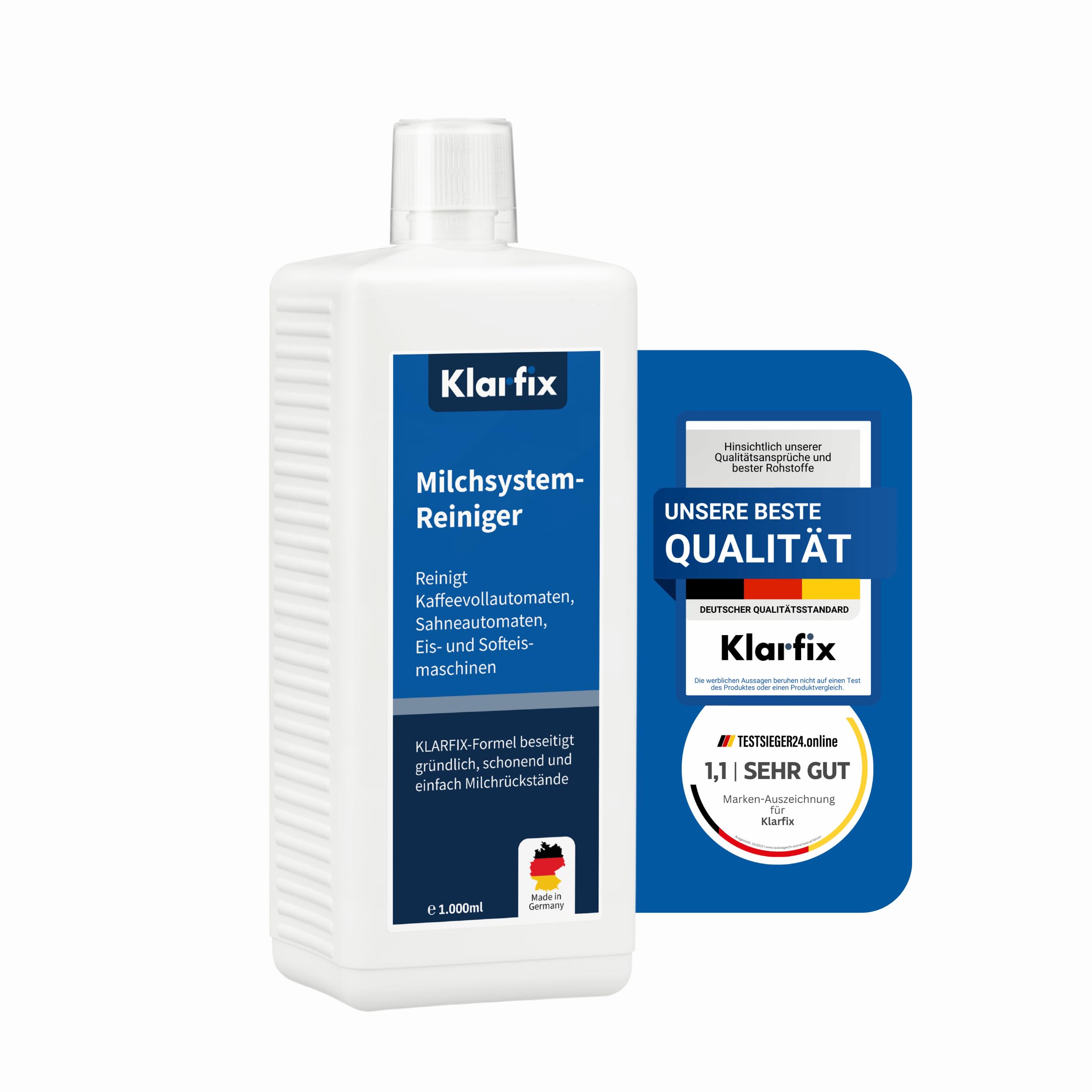Milchsystemreiniger 1.000 ml – Für Kaffeevollautomaten & Milchsysteme – Entfernt Milchfett, Milcheiweiß & Rückstände – Milchschaumreiniger für Jura, DeLonghi, Saeco & Melitta