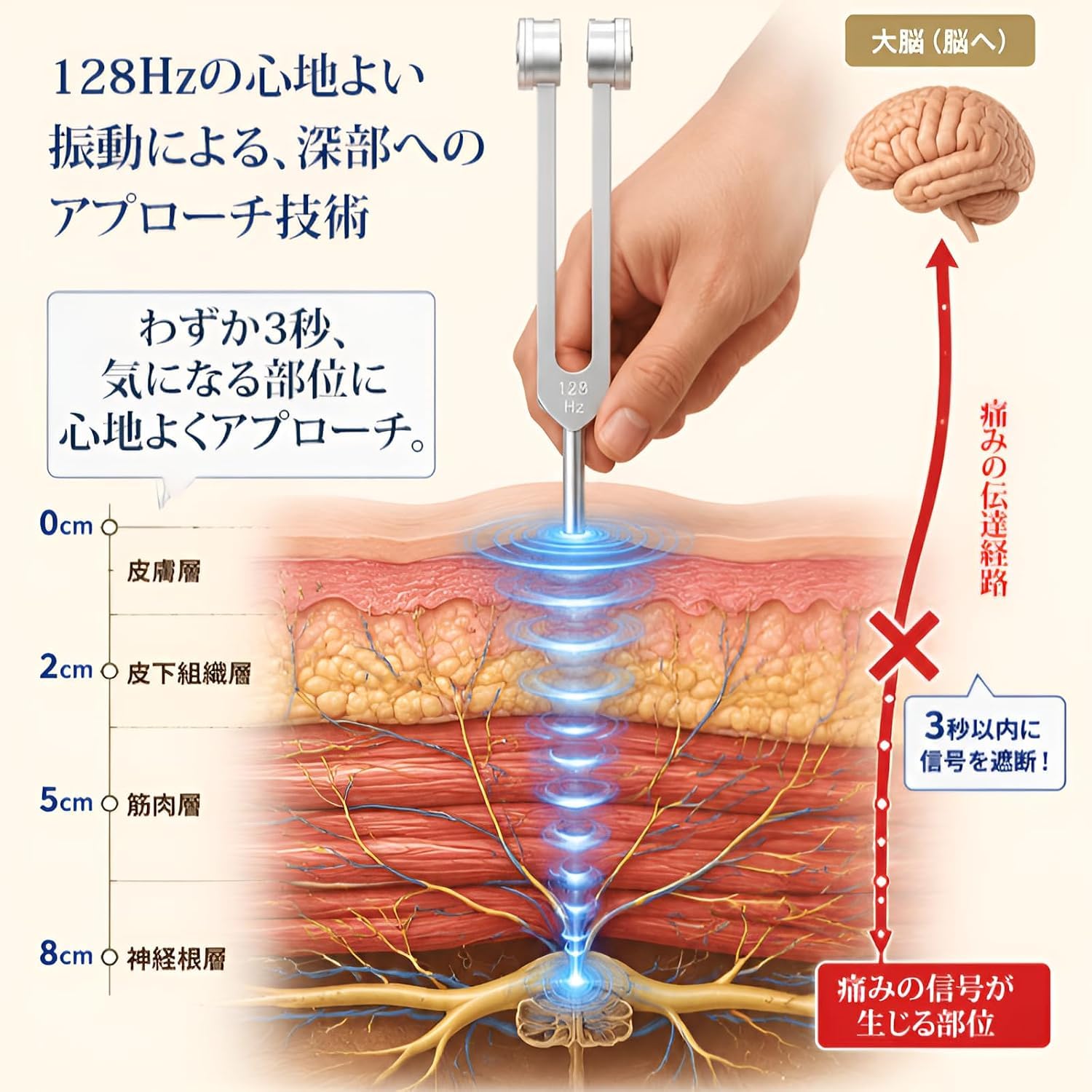 Amazon | 音叉セット 128 Hz 音叉 医療用加重バイオソニック音叉 128