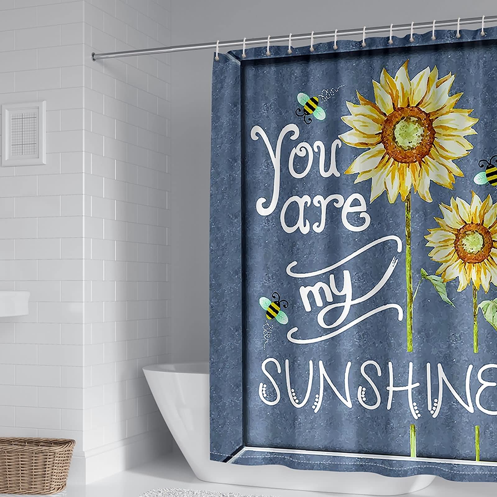 Rideau de douche You are My Sunshine pour une salle de bain chaleureuse