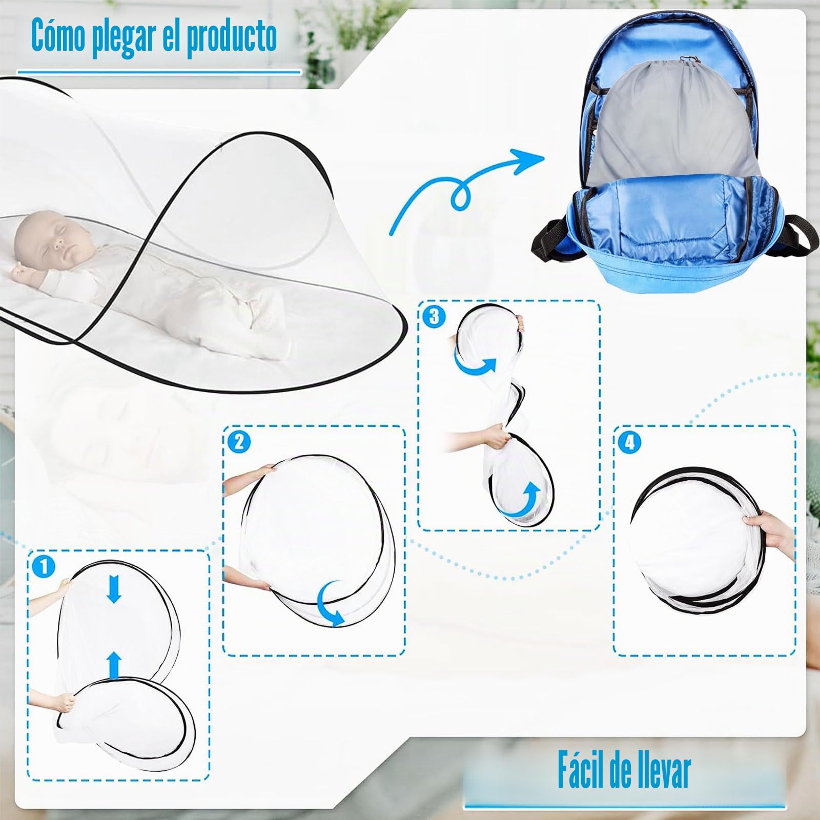 Mosquitera desplegable, 200 x 80 x 56 cm, mosquitera plegable, tienda de campaña portátil, mosquitera para cama, viajes, camping al aire libre, cómoda, rápida y portátil