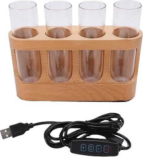 Eujgoov USB Function Key Cable LED Light Manager Home Living Room Office Decorative Lamp Test Tube Flower Stand Ornamental Desktop Decor