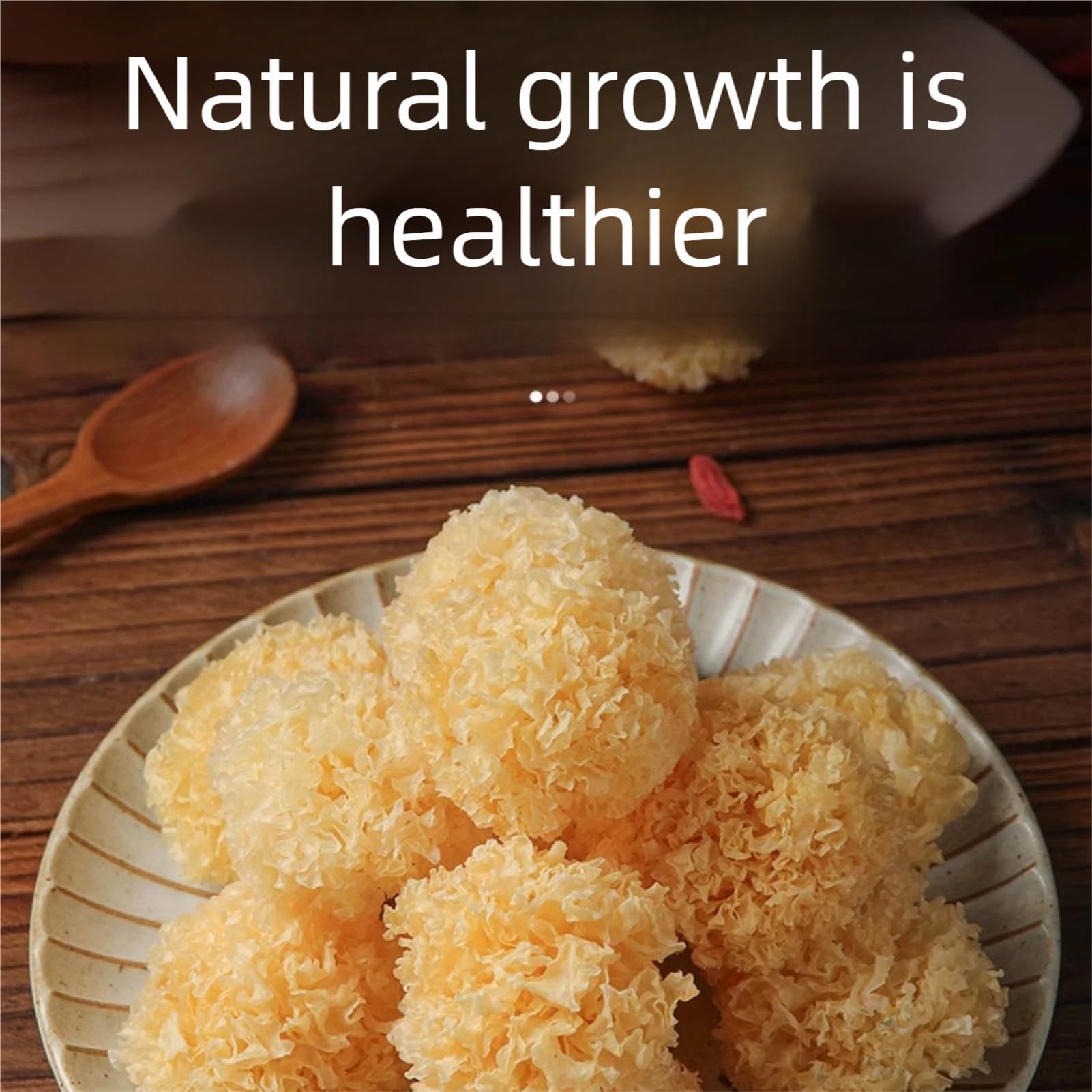 Lunaeturn Fungo Tremella Essiccato Al Naturale Morbido e appiccicoso Essiccato naturalmente al sole Tremella secca premium Adatto per zuppe e dessert Tremella (Fungo Tremella 250g)