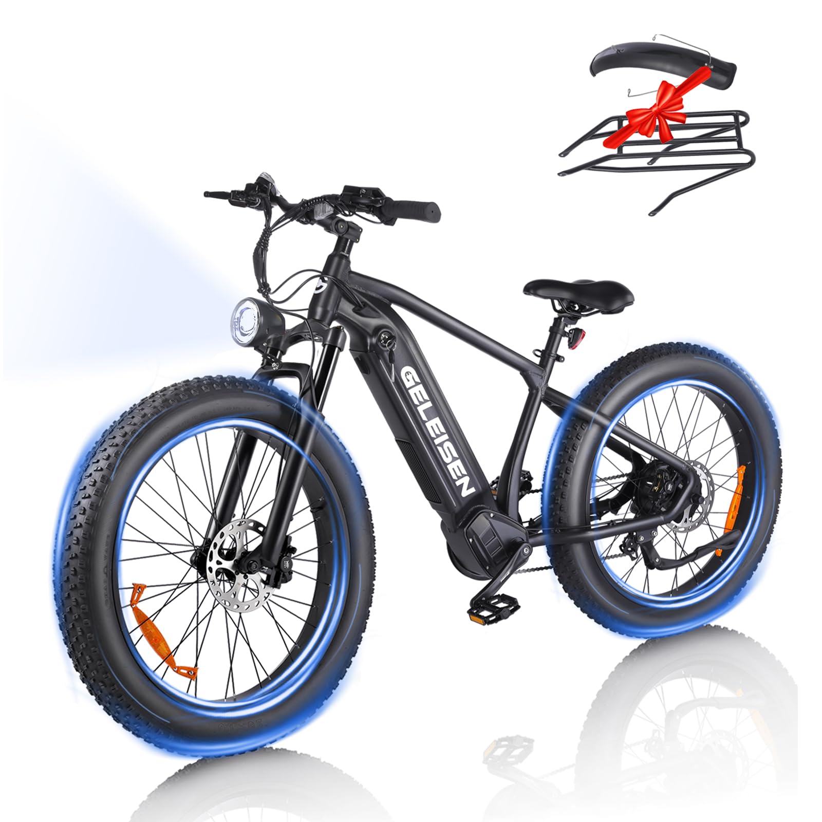 Electric Bike for Adults, 26" x 4.0 Fat Tire Electric Bicycles with 48V & 16AH Removable Battery, 1450W Peak Powerful Motor Ebike, 32MPH Max Speed Electric Mountain Bike with 7-Speed Gears